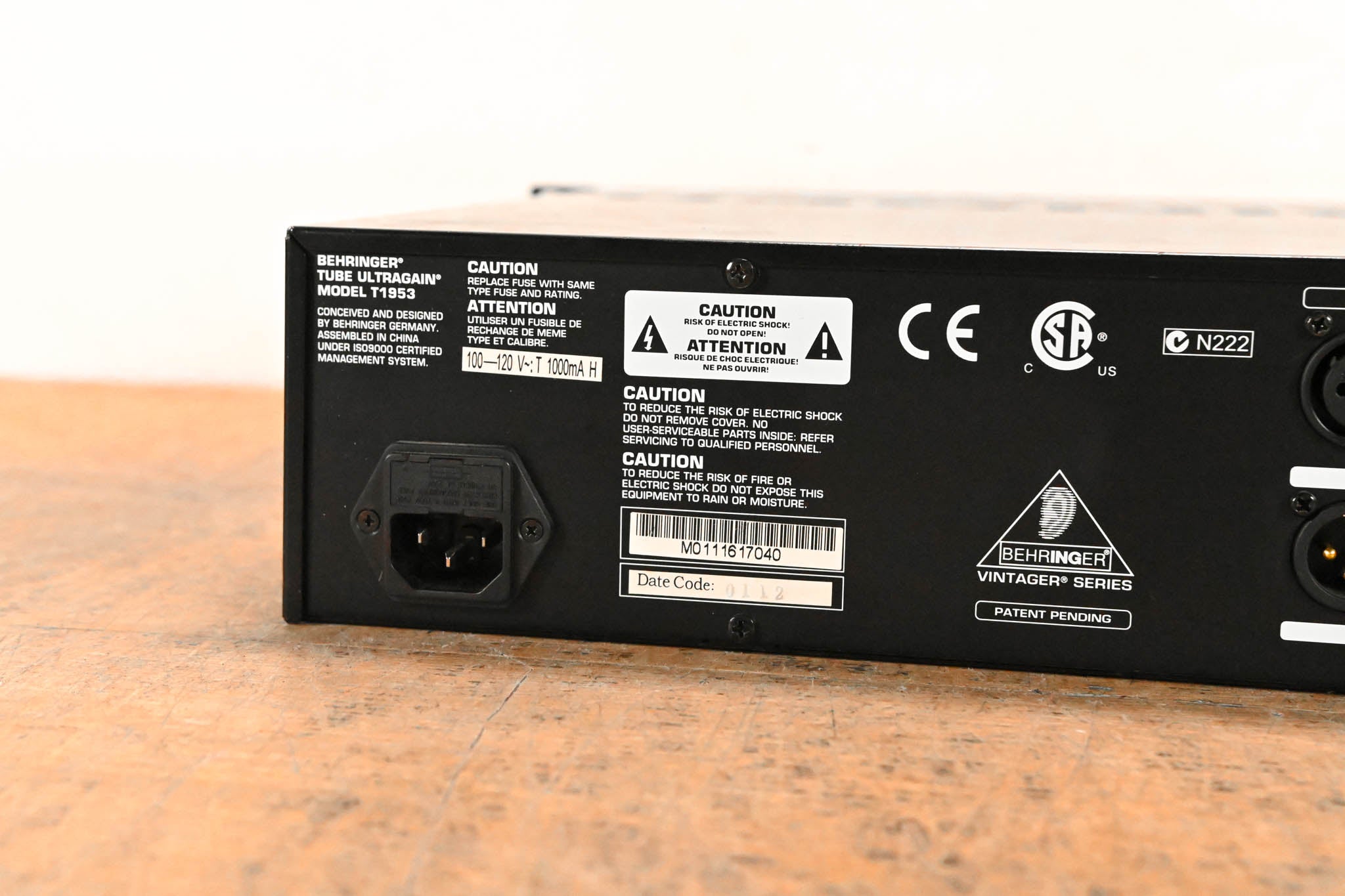 Behringer T1953 Tube Ultragain Channel Strip