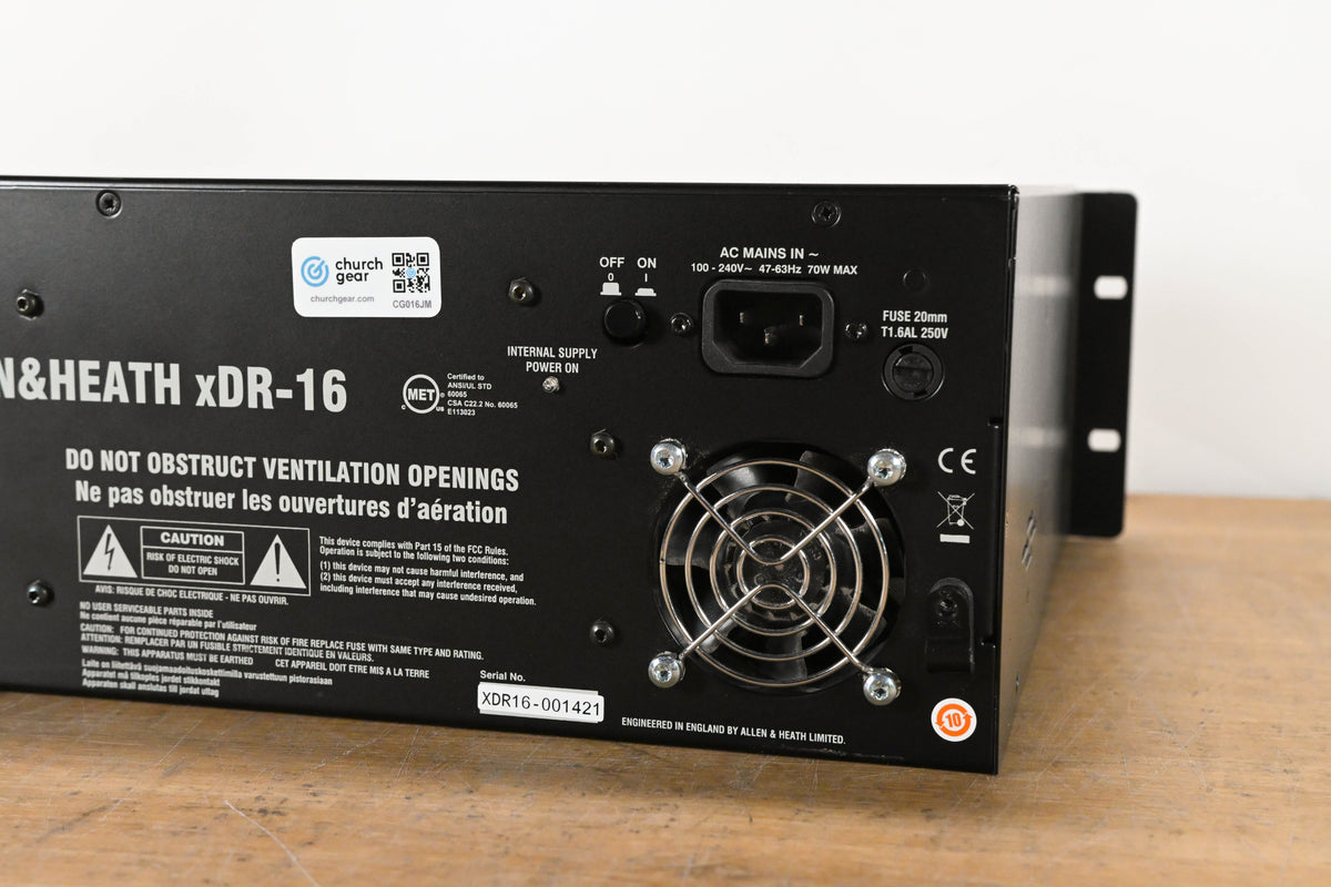 Allen & Heath xDR-16 16-Input/8-Output Expander for iLive Mixing Systems