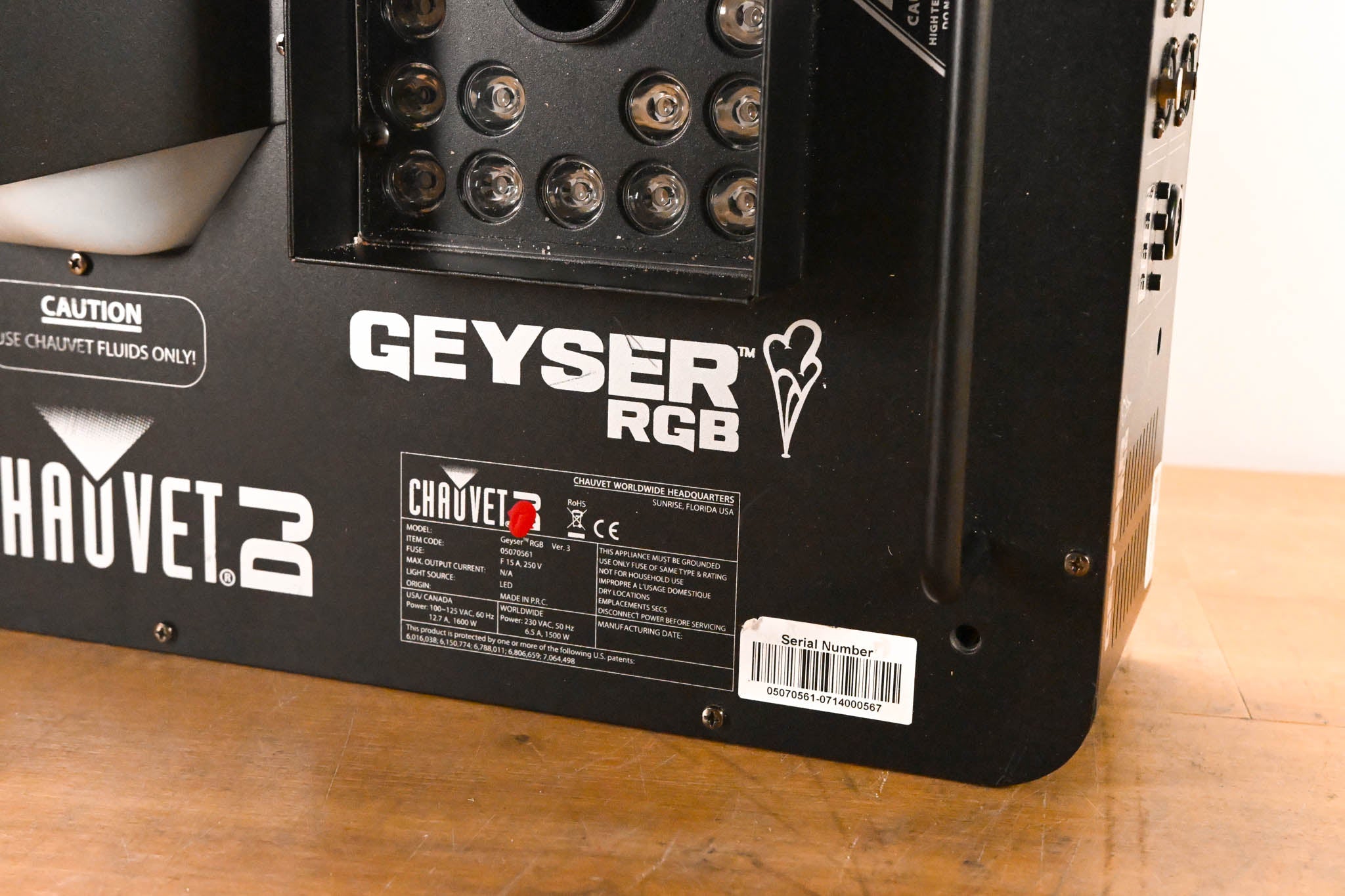Chauvet Geyser RGB Ver 3 LED Lighting Effect and Fog Machine