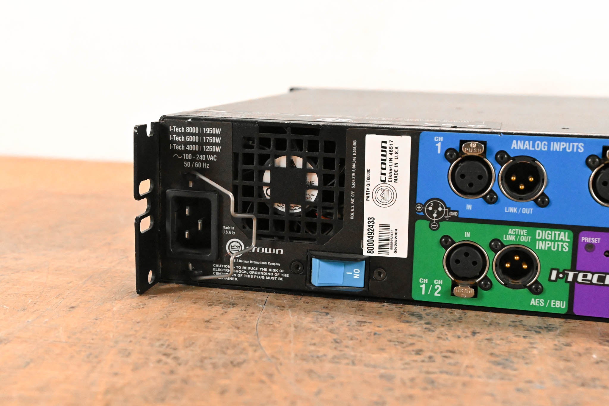 Crown I-Tech 6000 2-Channel Power Amplifier