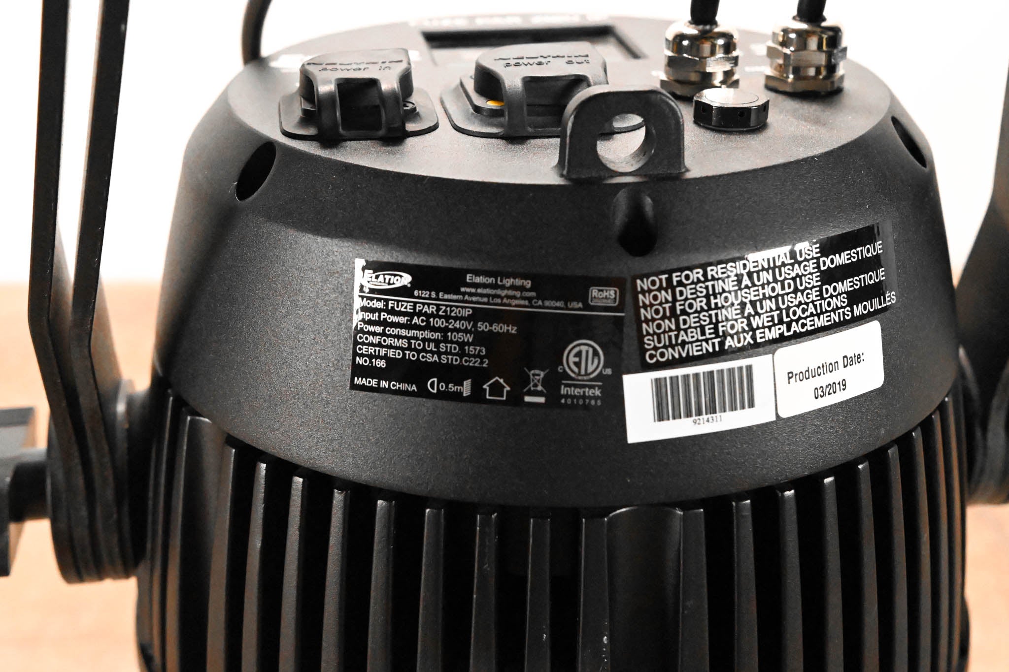 Elation Fuze Par Z120 IP 120W RGBW LED Par with Zoom (NO POWER SUPPLY)