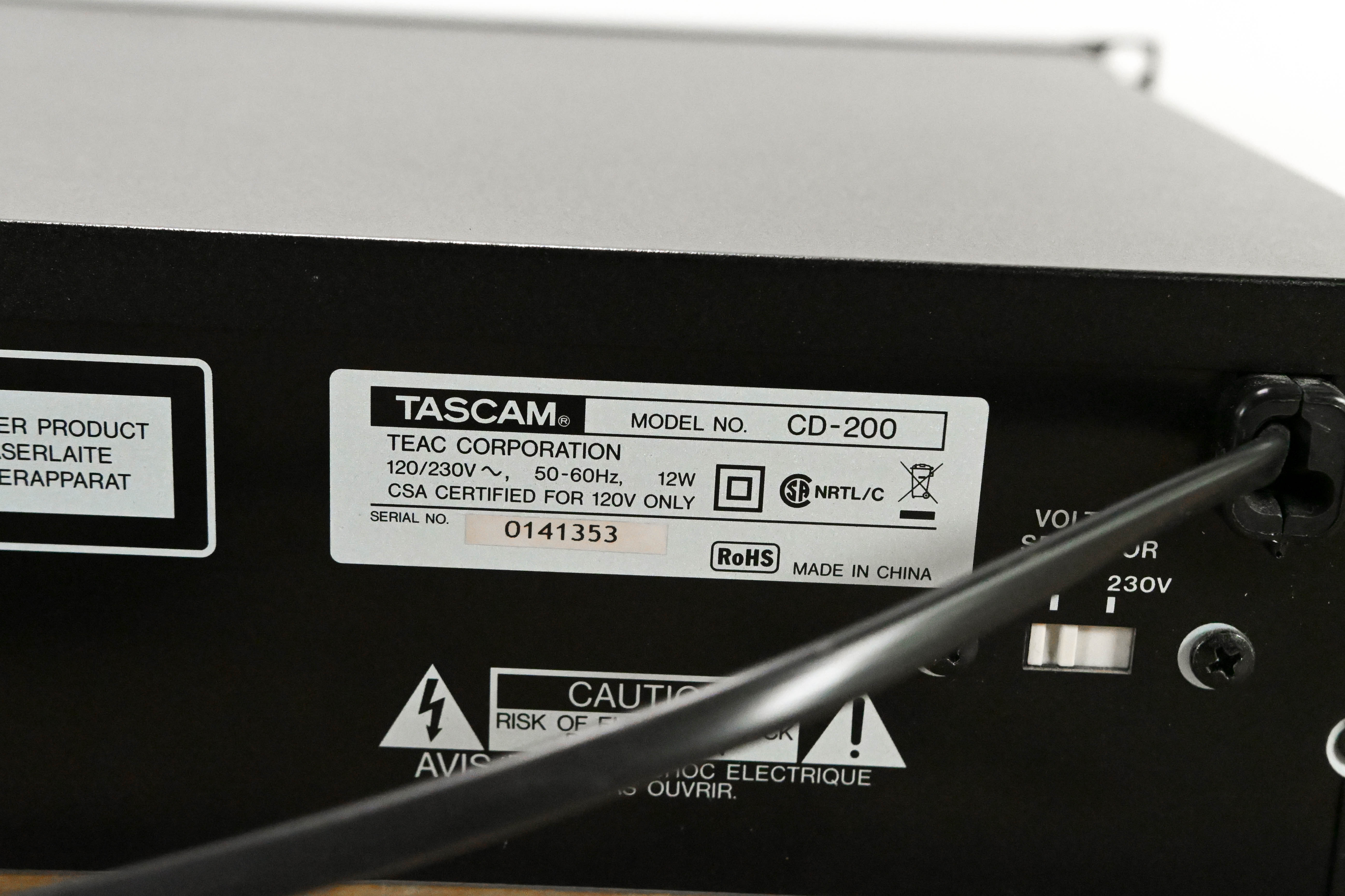 TASCAM CD-200 CD/MP3 Player