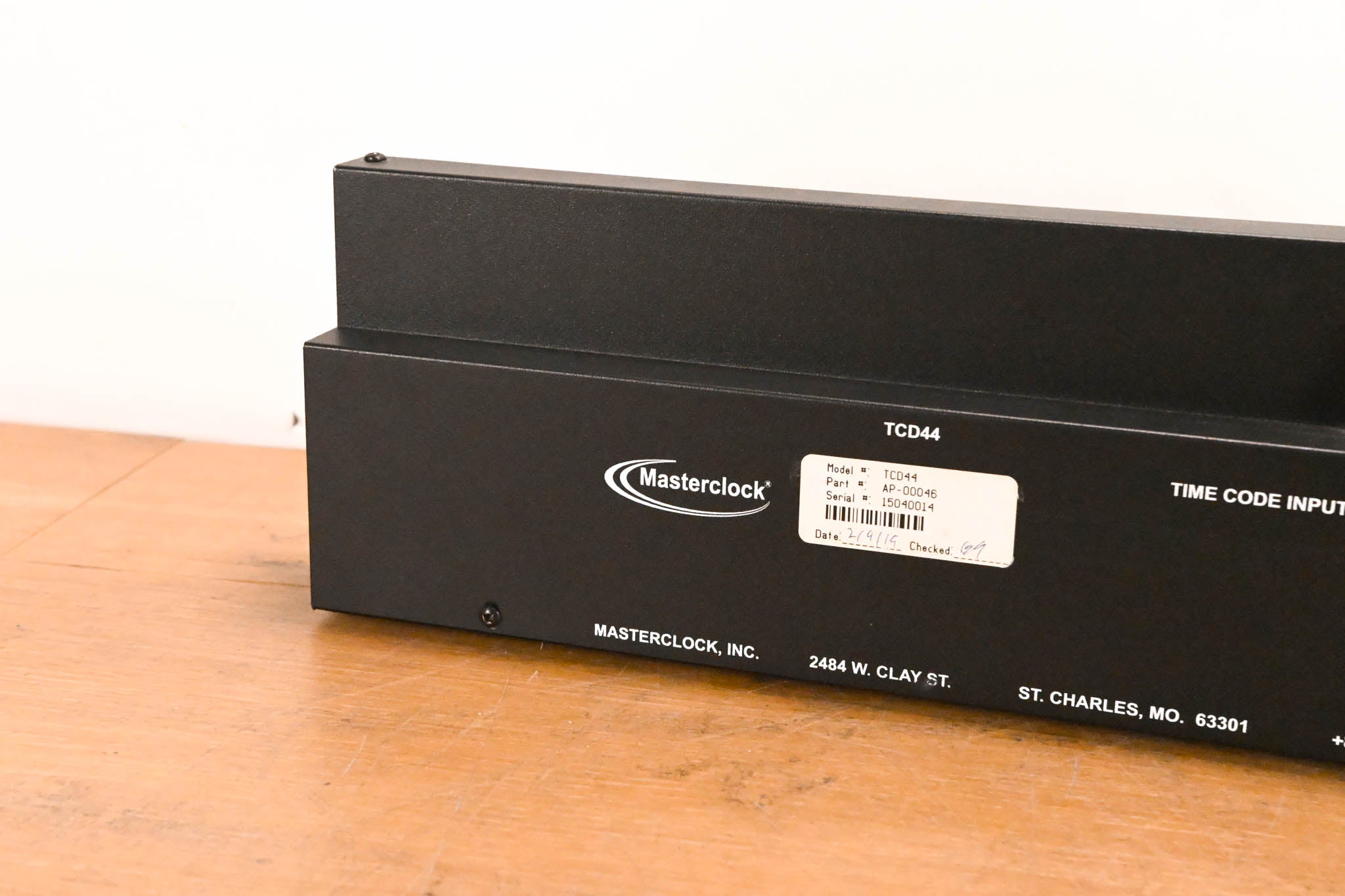Masterclock TCD44 Time Code Display Studio Clock (NO POWER SUPPLY)