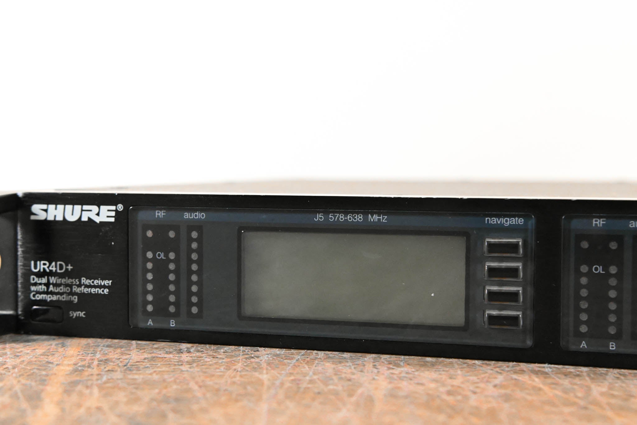 Shure UR4D+ Dual-Channel Wireless Receiver - J5 Band: 578-638 MHz