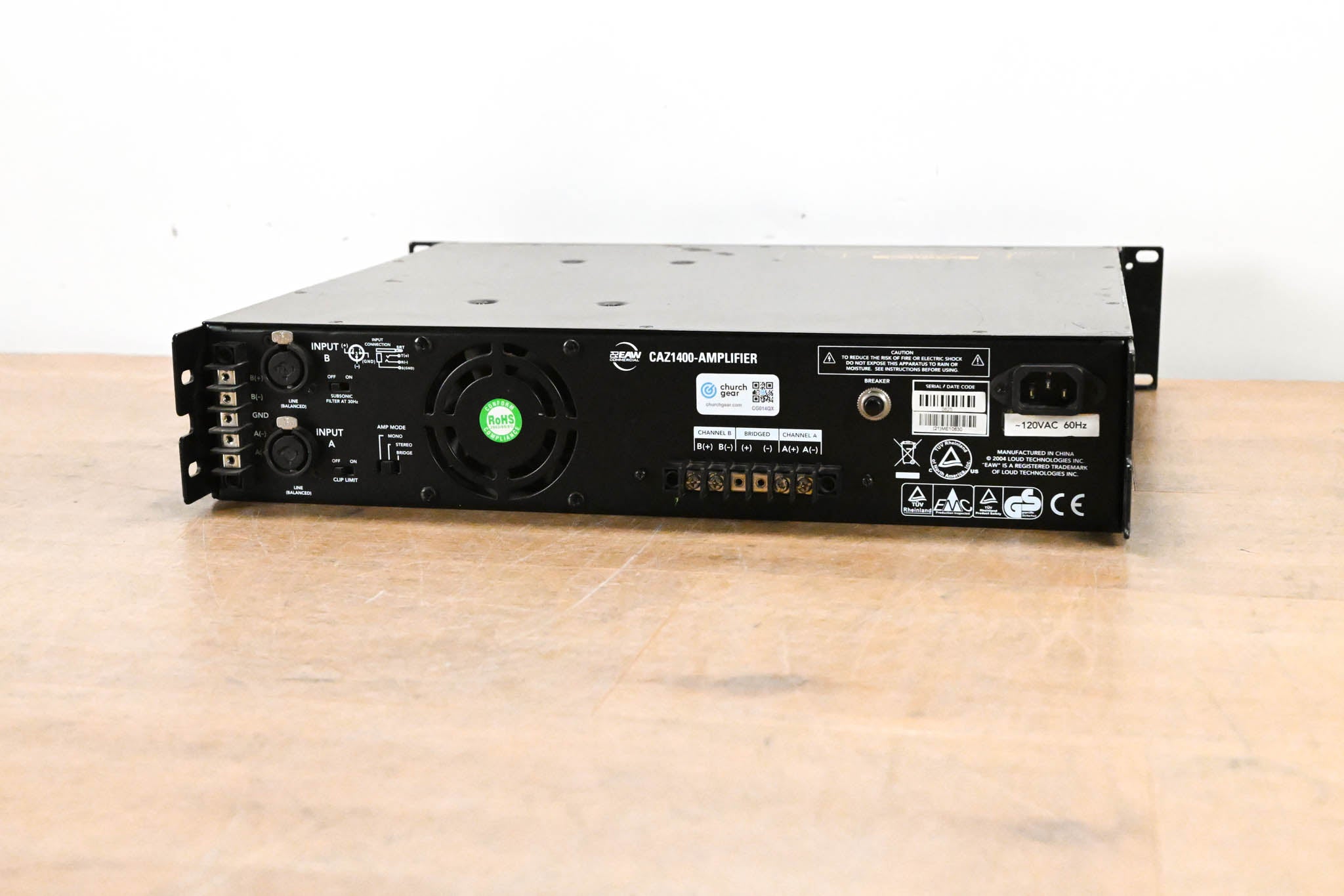 EAW CAZ1400 Stereo Power Amplifier (1400W at 4 Ohms Bridged)