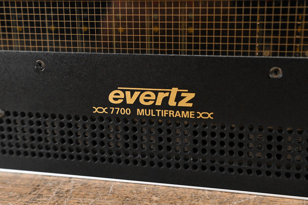 Evertz 7700DA7-HD 1x7 HD/SDI Distribution Amplifier – Reclocking, Used, W/ +3RU Backplane
