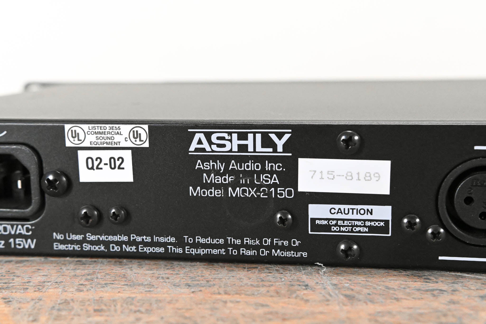 Ashly MQX-2150 Stereo 15-Band Graphic Equalizer