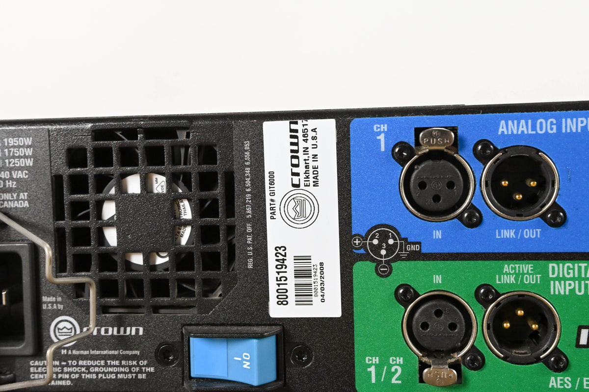 Crown I-Tech 6000 2-Channel Power Amplifier