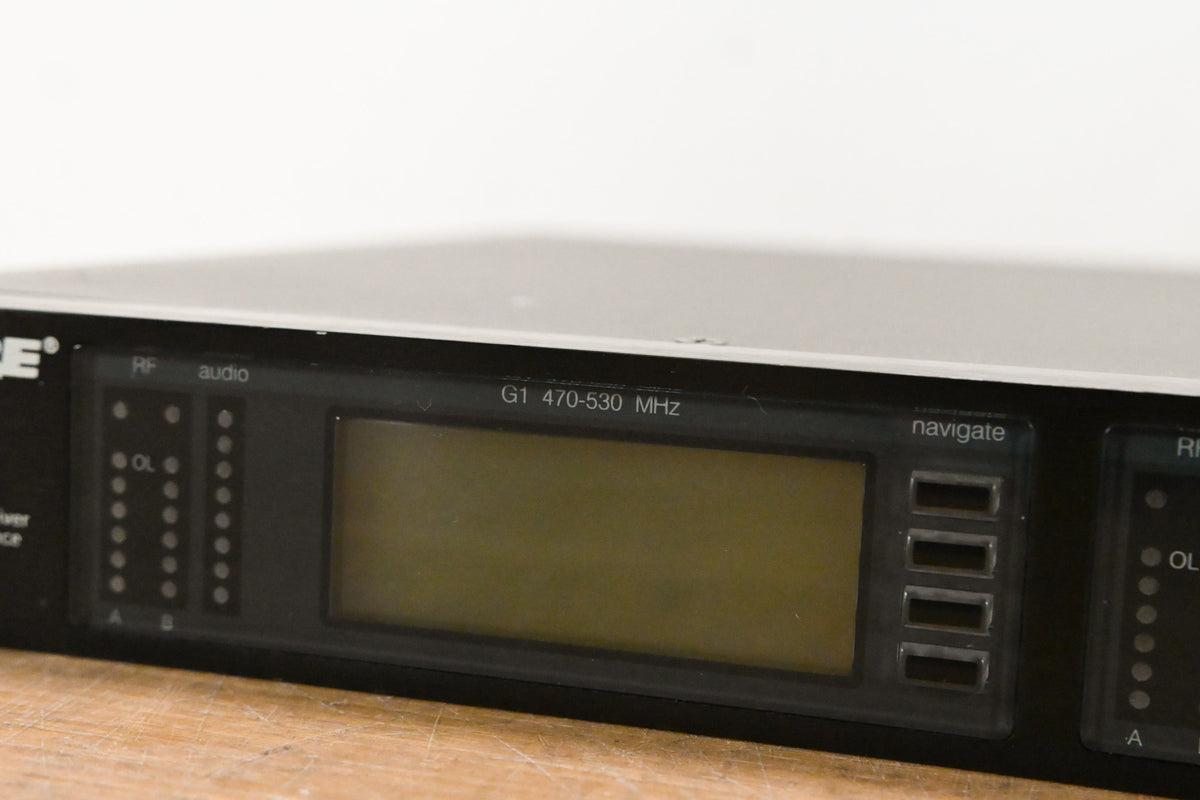 Shure UR4D+ Dual-Channel Wireless Receiver - G1 Band: 470-530 MHz