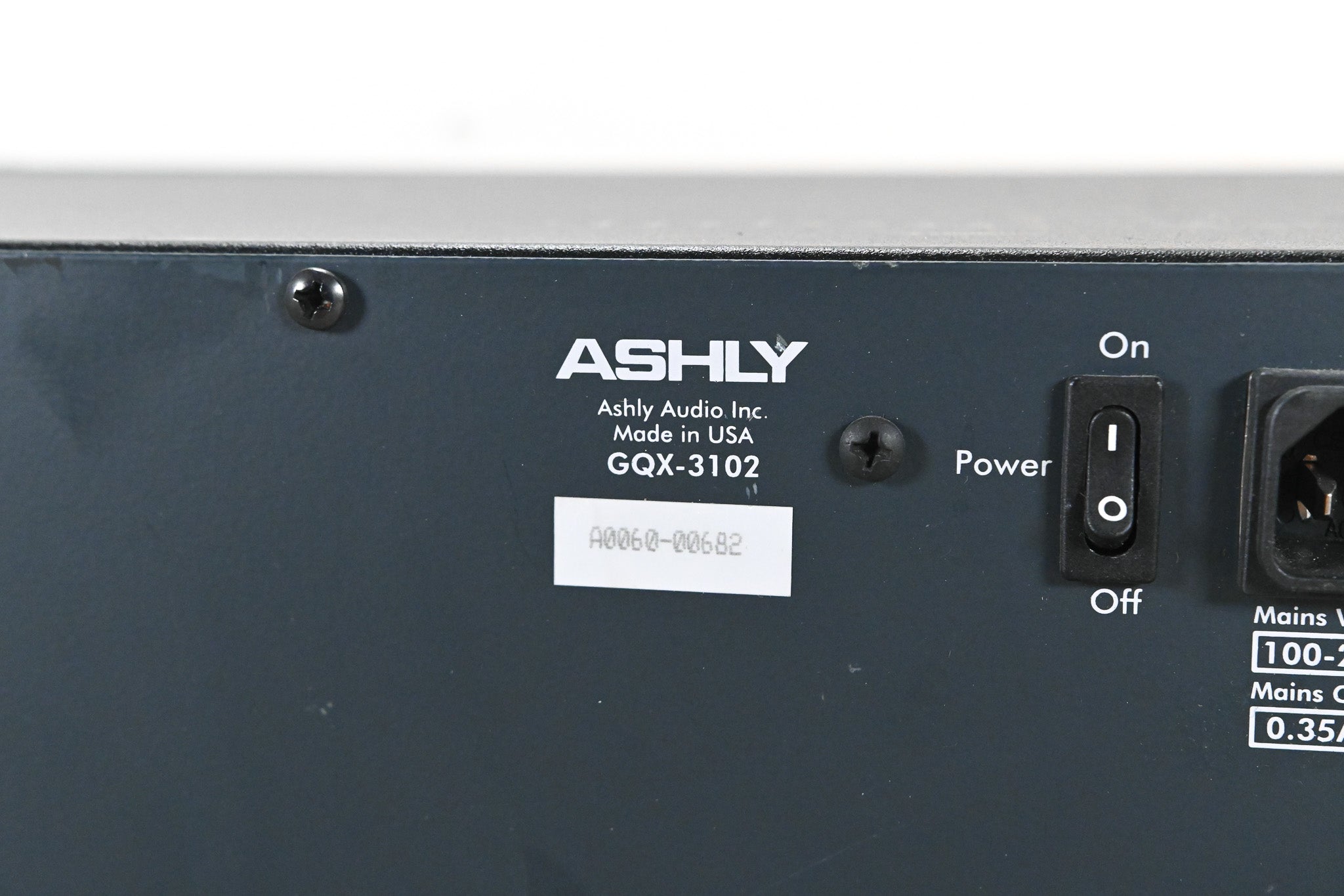 Ashly GQX-3102 2-Channel 31-Band Graphic Equalizer