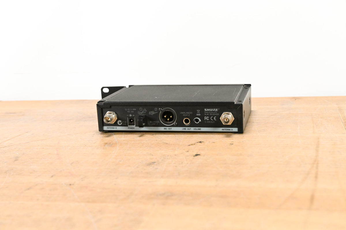 Shure SLX4 Wireless Receiver - H5 Band: 518-542 MHz (NO POWER SUPPLY)