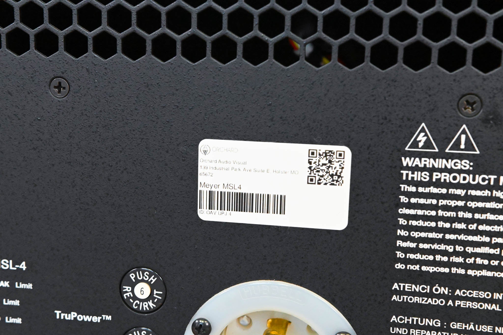 Meyer Sound MSL-4 Self-Powered Reinforcement Speaker (PAIR) w/ Wheels