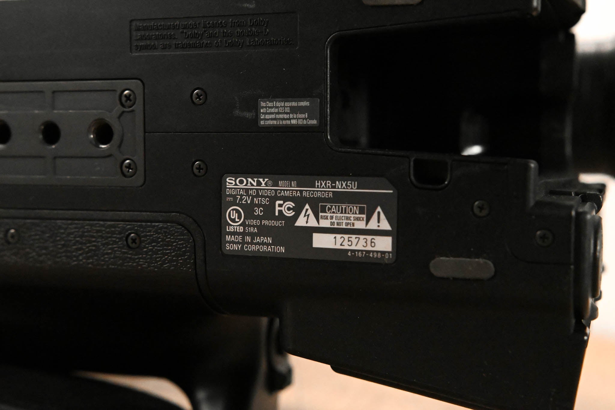 Sony HXR-NX5U NXCAM Professional Camcorder