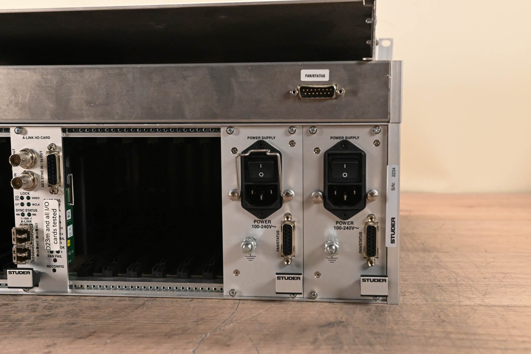 Studer D23m I/O System w/ A-Link HD Card, Fan Module, and Filter Module