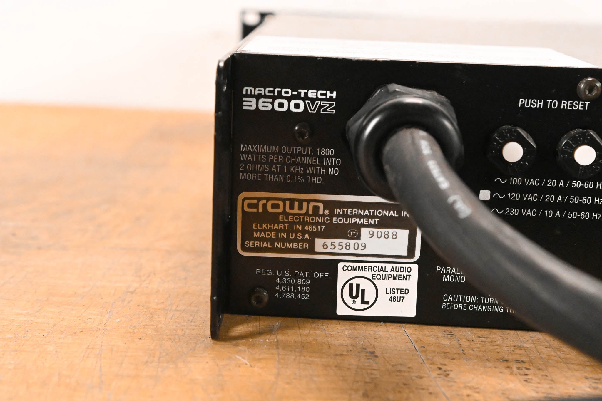 Crown Macro-Tech 3600VZ 2-Channel Power Amplifier