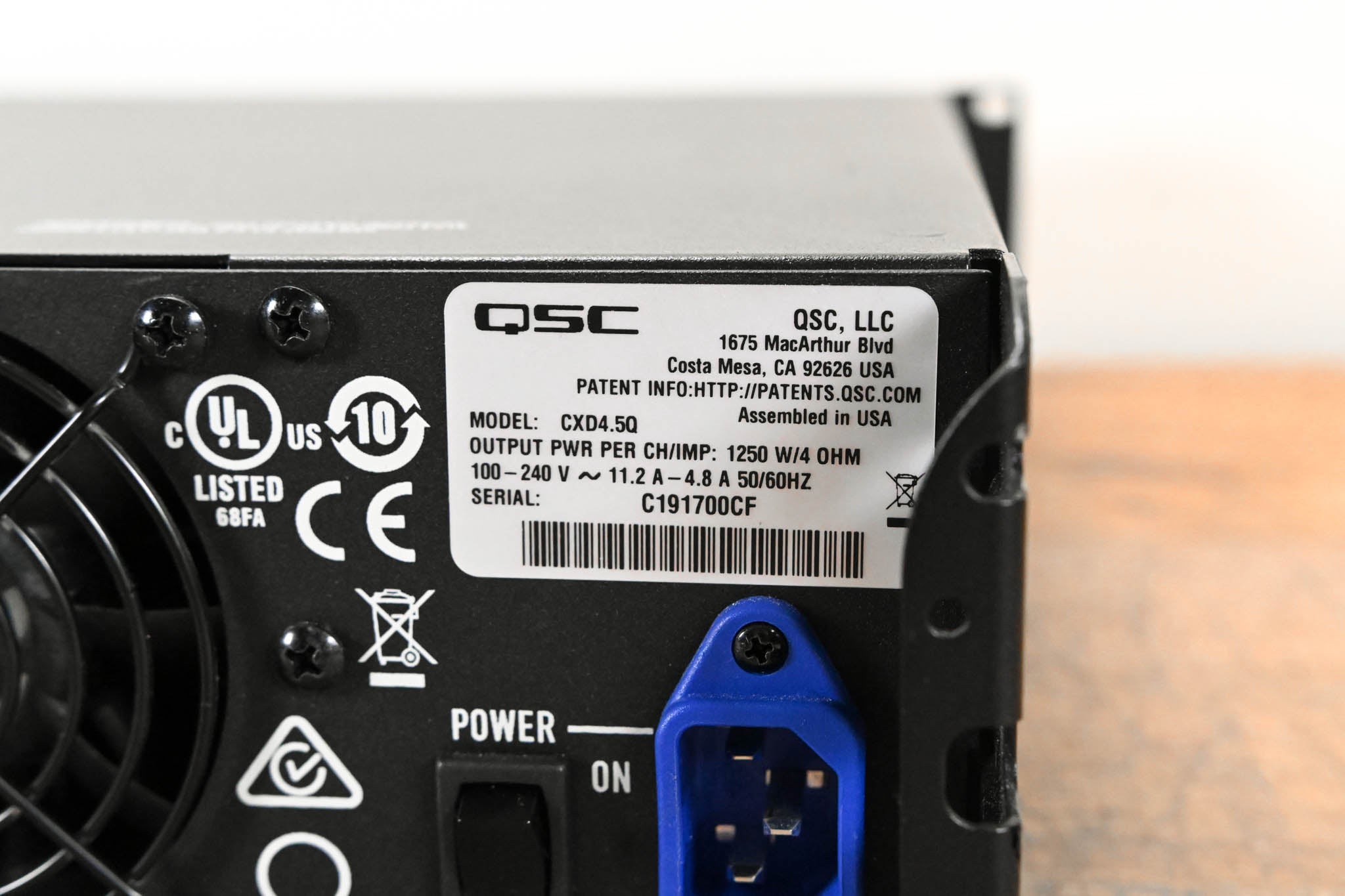 QSC CXD4.5 4-Channel Installation Power Amplifier with DSP