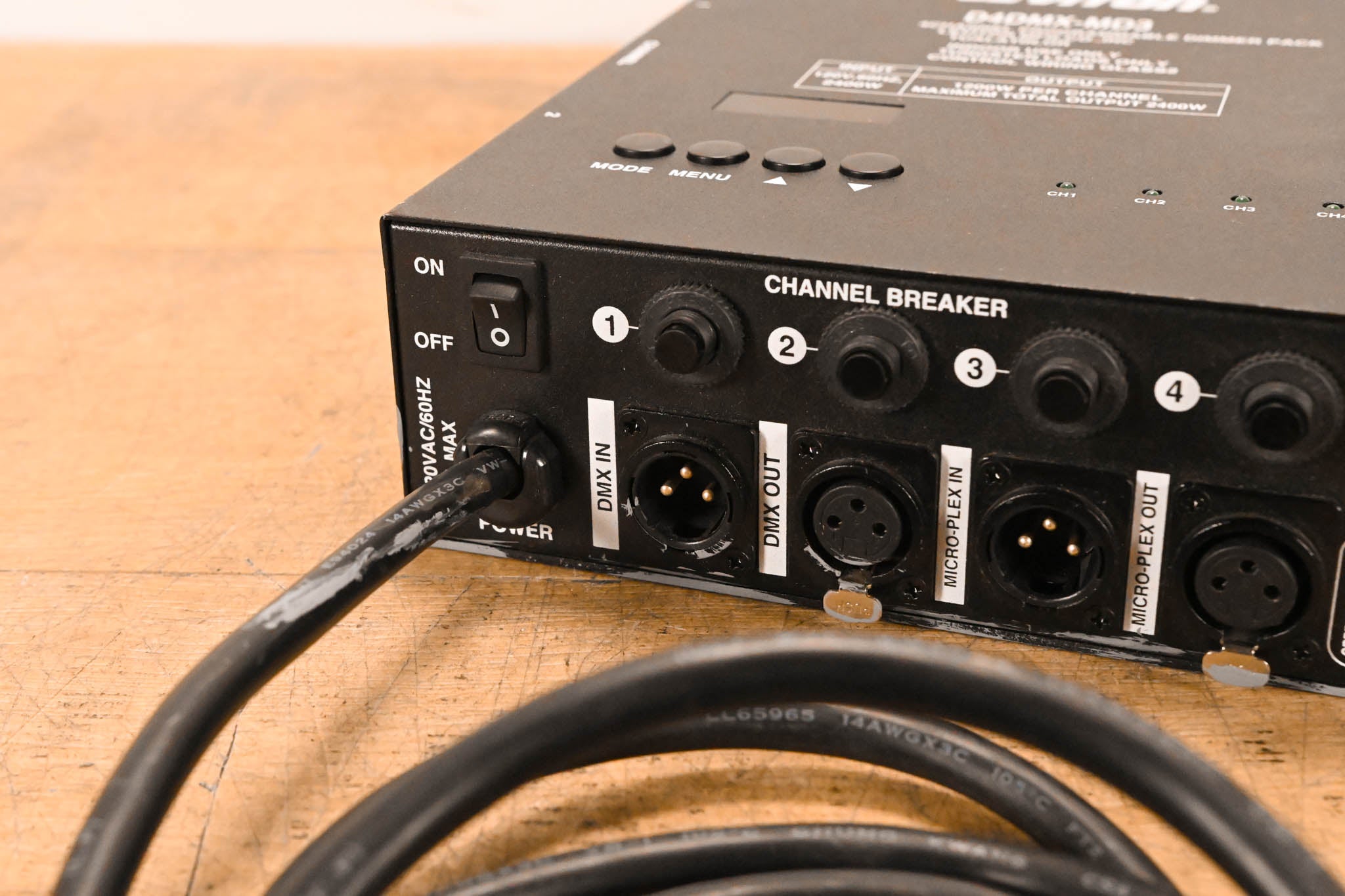 Leviton D4DMX-MD3 4-Channel Programmable Dimmer Pack