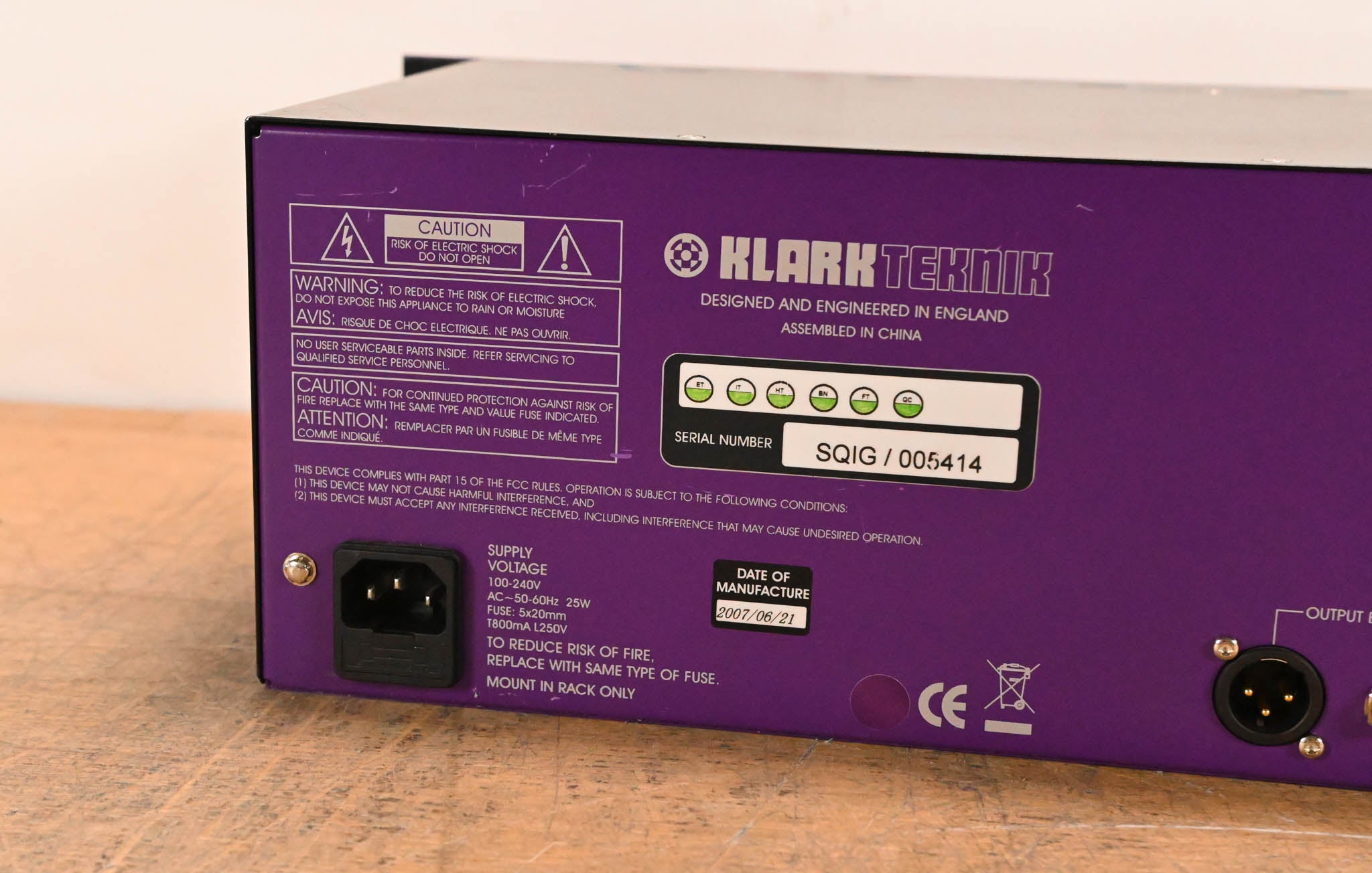 KLARK TEKNIK SQ1G グラフィックイコライザー Klark Teknik SQ1G Square ONE Graphic 2-Channel 30-Band