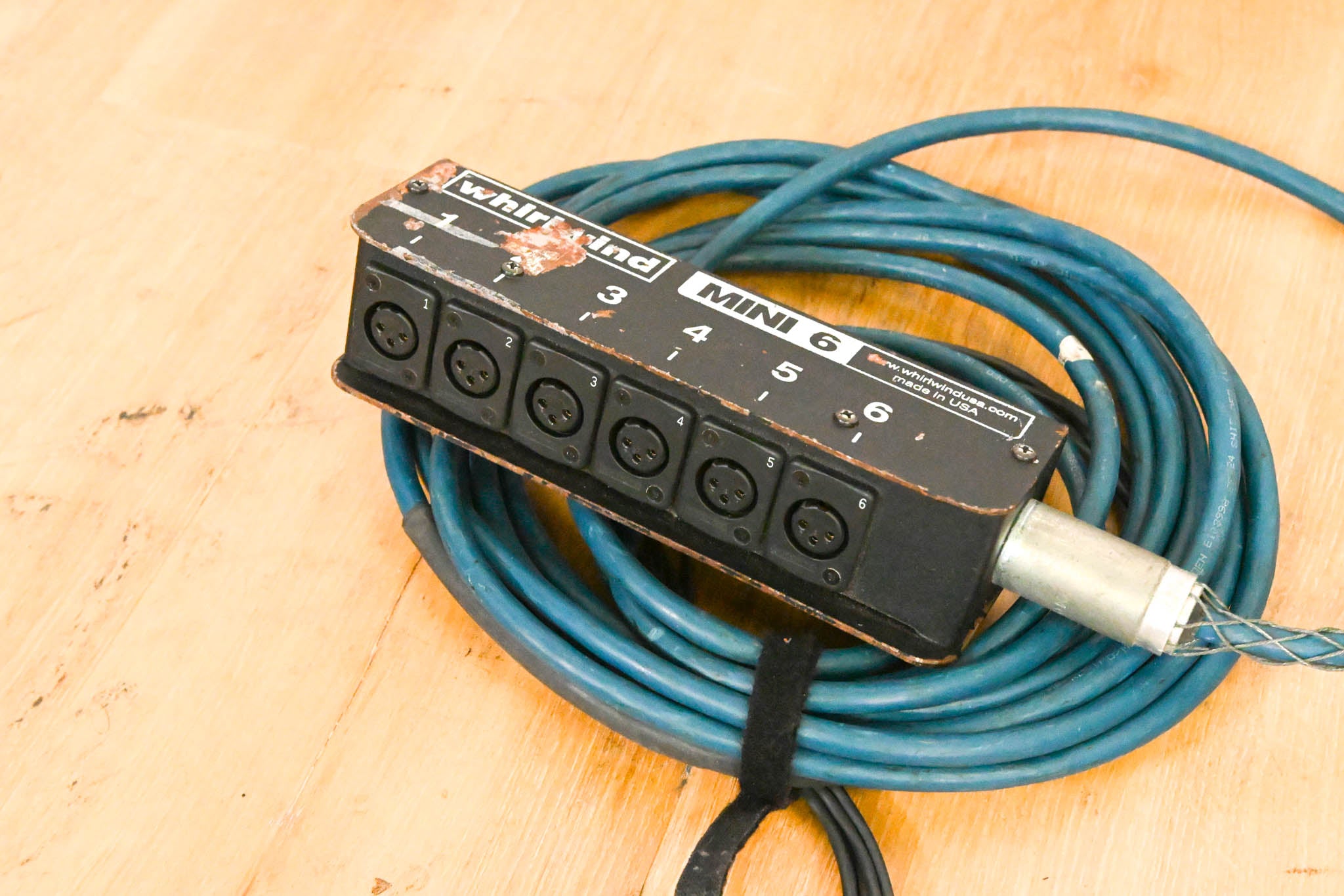 Whirlwind MS-6-M-NR-025 Mini 6 6-Channel Low-Profile Drop Snake - 25 ft