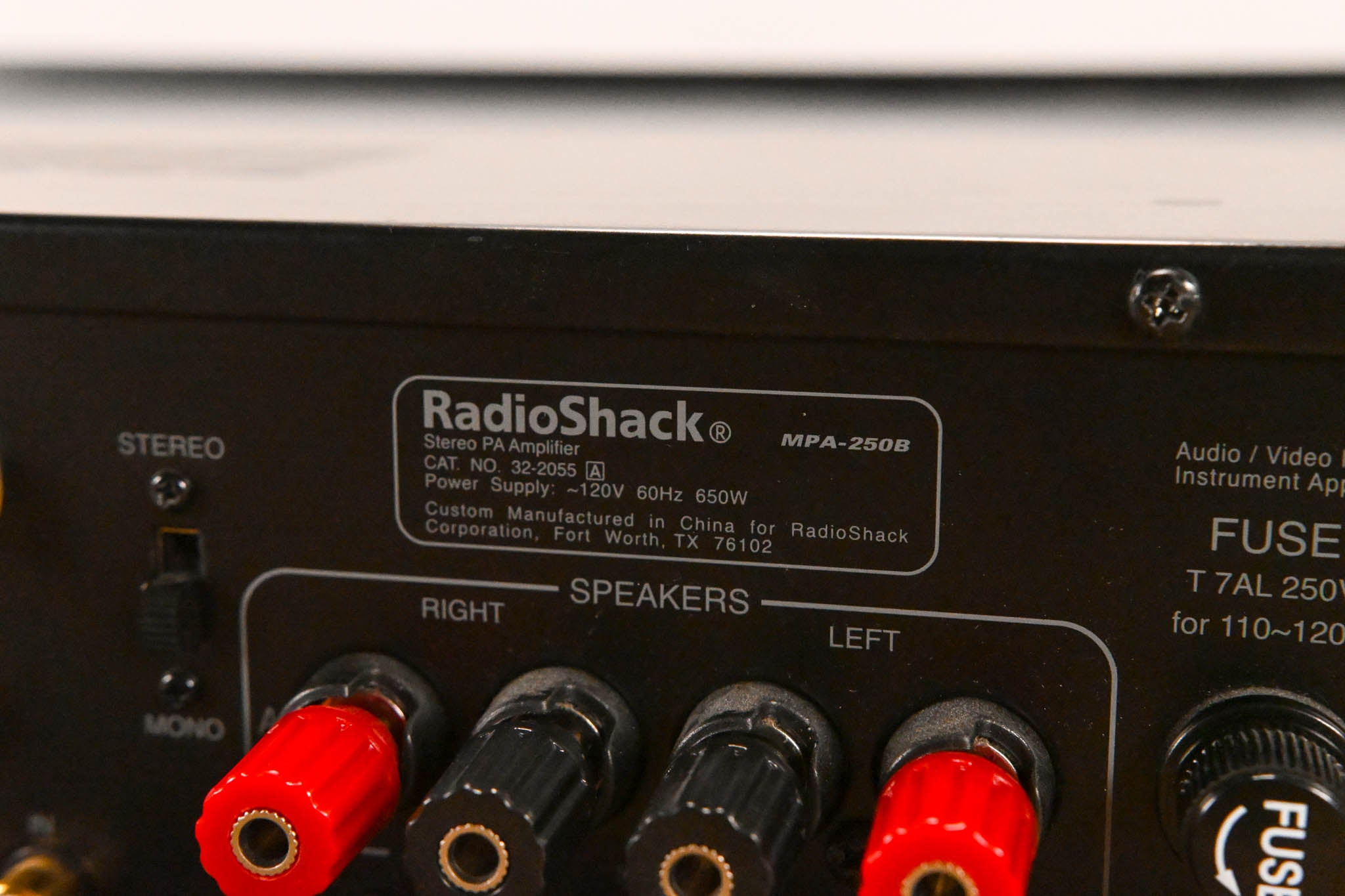 RadioShack MPA-250B Stereo PA Amplifier