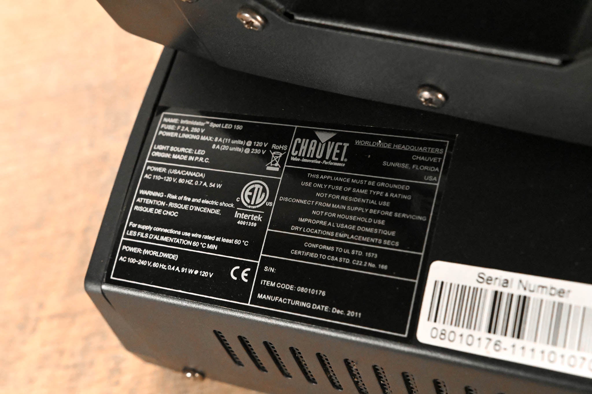 Chauvet Intimidator Spot LED 150 25W LED Moving Head Spot