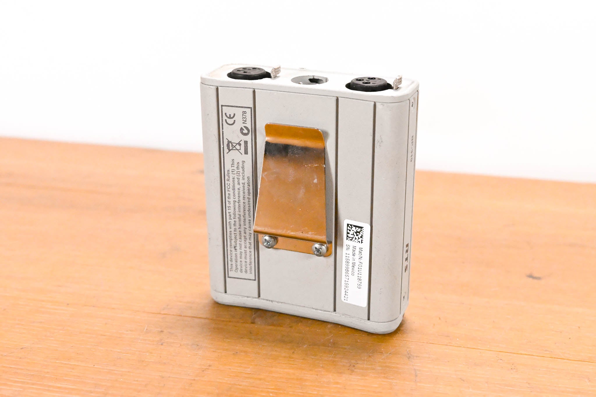 RTS BP-319 Single-Channel Beltpack with A4F Connector