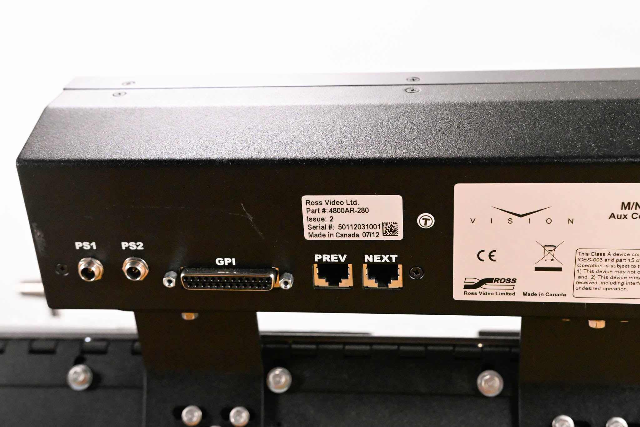 Ross V2P-001 Vision 2 Control Panel w/ V-159-16 Auxiliary Control Panel