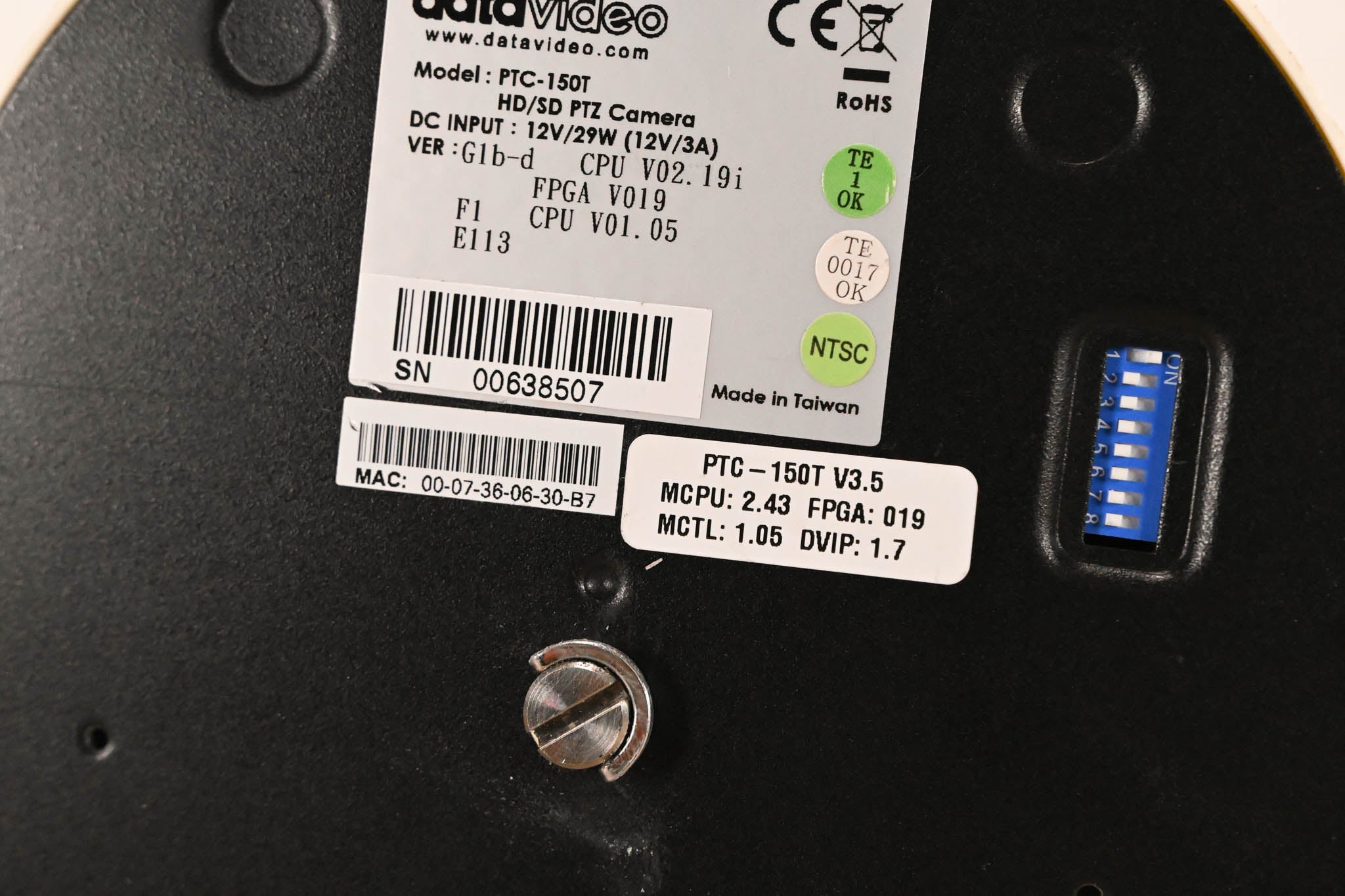 Datavideo PTC-150T HD/SD PTZ Video Camera with HDBaseT (NO POWER SUPPLY)