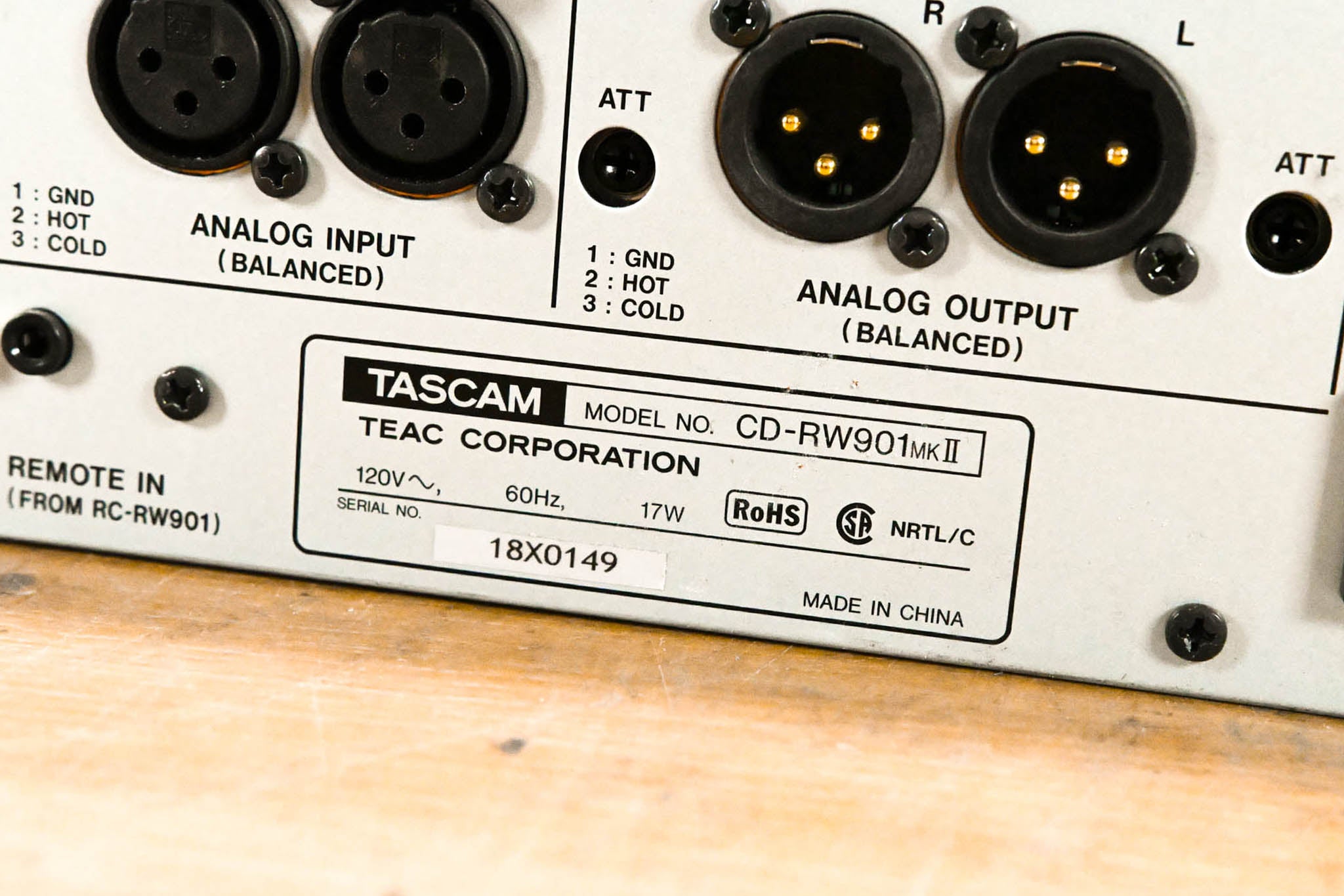 TASCAM CD-RW901MKII Professional CD Recorder
