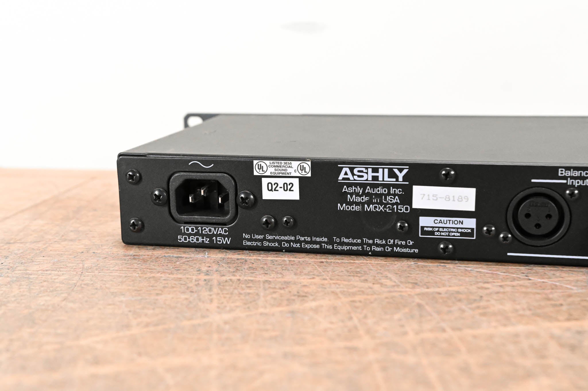 Ashly MQX-2150 Stereo 15-Band Graphic Equalizer