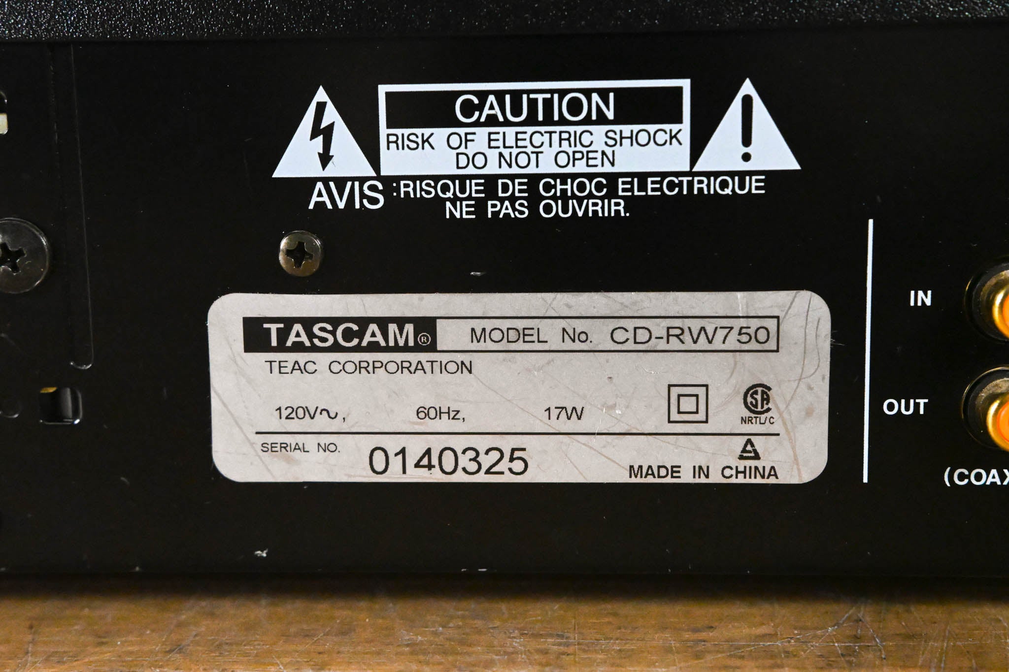 TASCAM CD-RW750 CD Recorder/Player