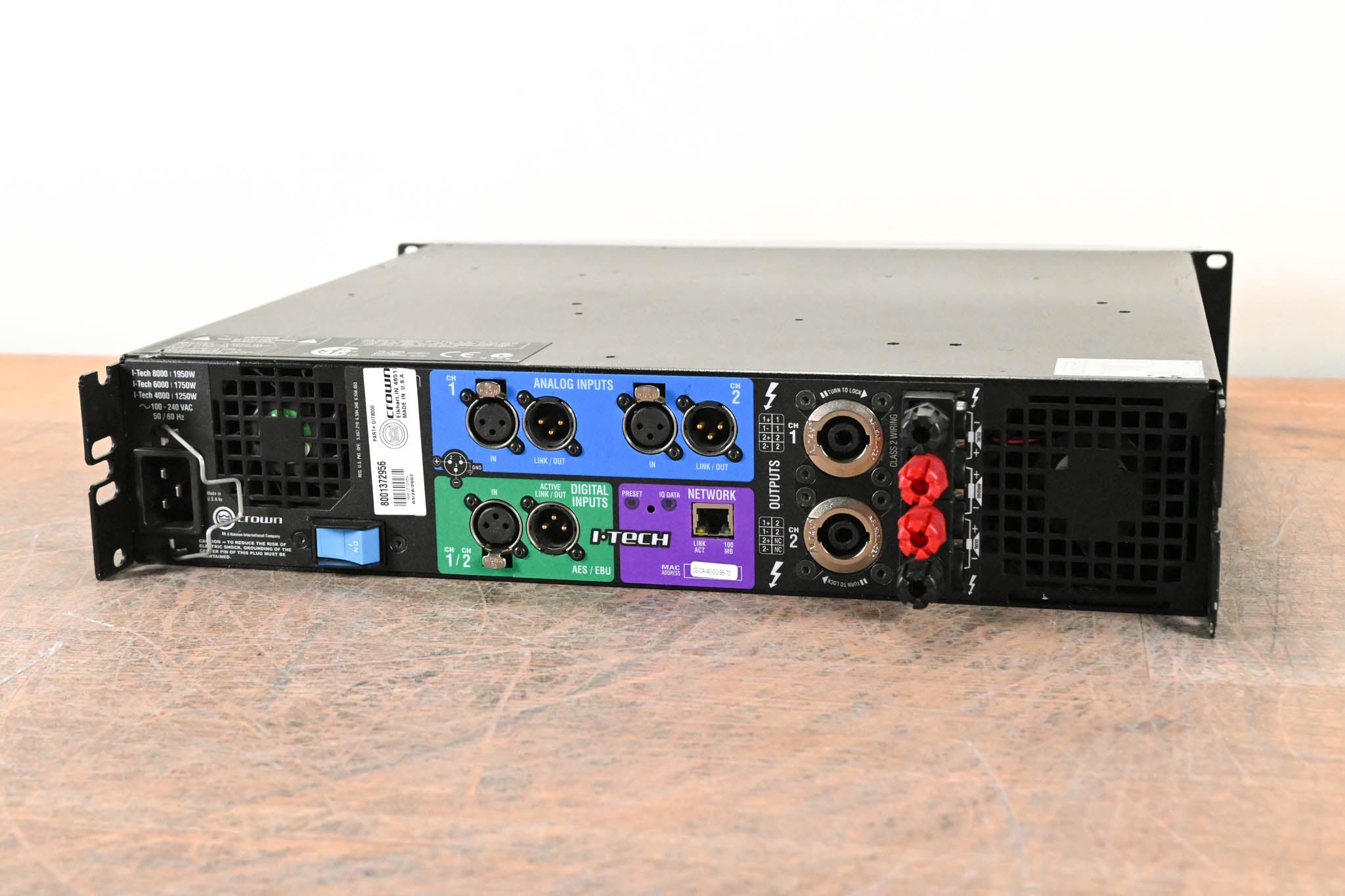 Crown I-Tech 8000 2-Channel Power Amplifier