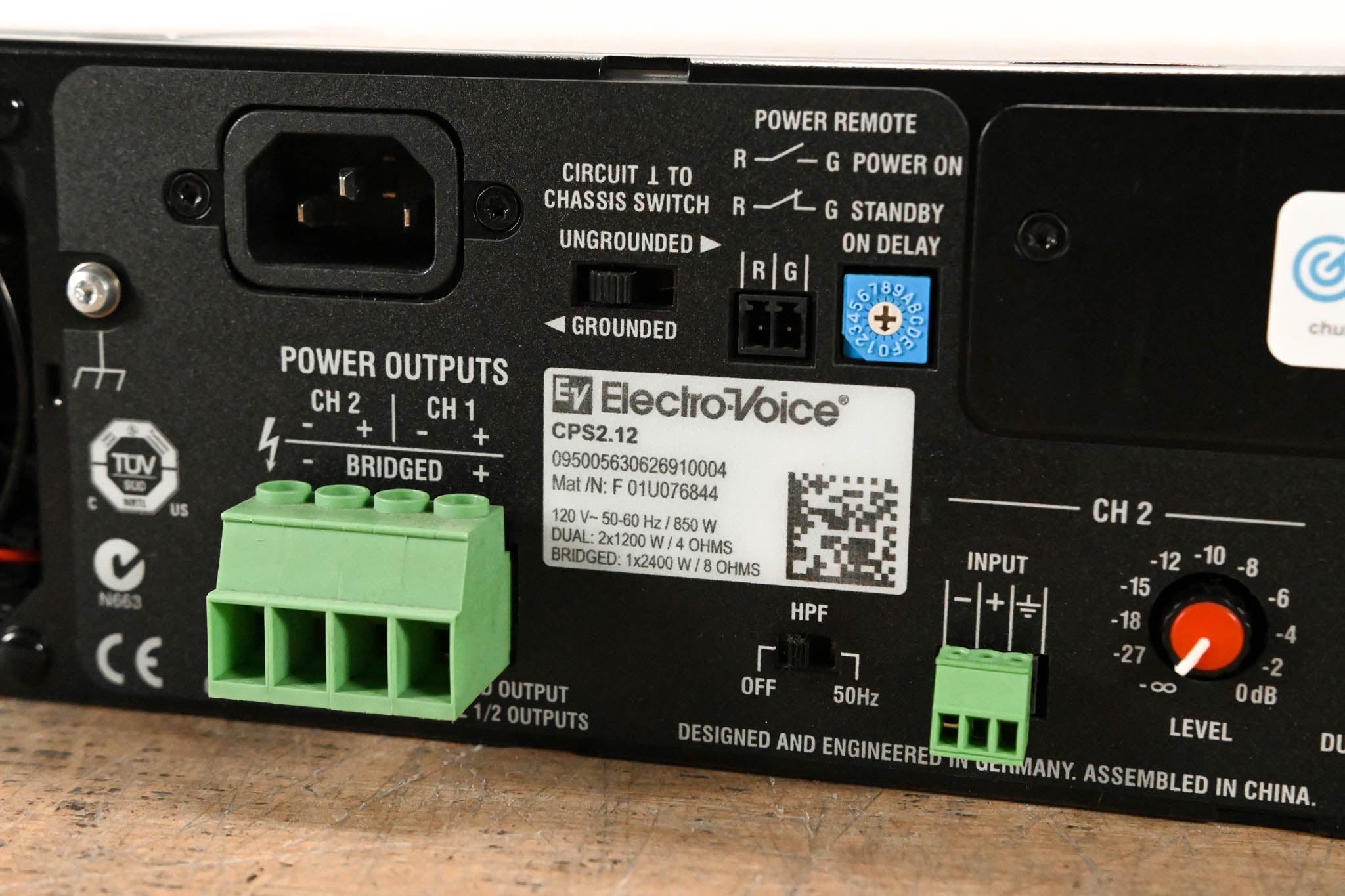 Electro-Voice (EV) CPS2.12 2-Channel Power Amplifier