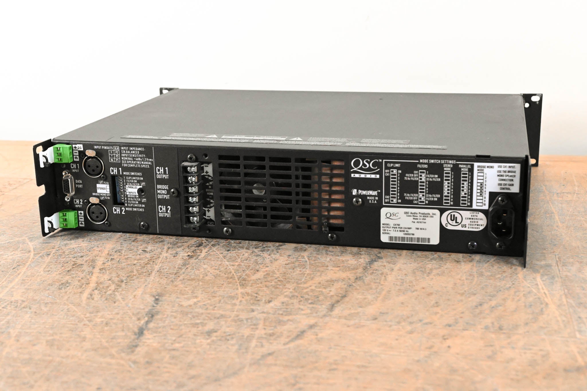 QSC CX702 2-Channel 700W Power Amplifier