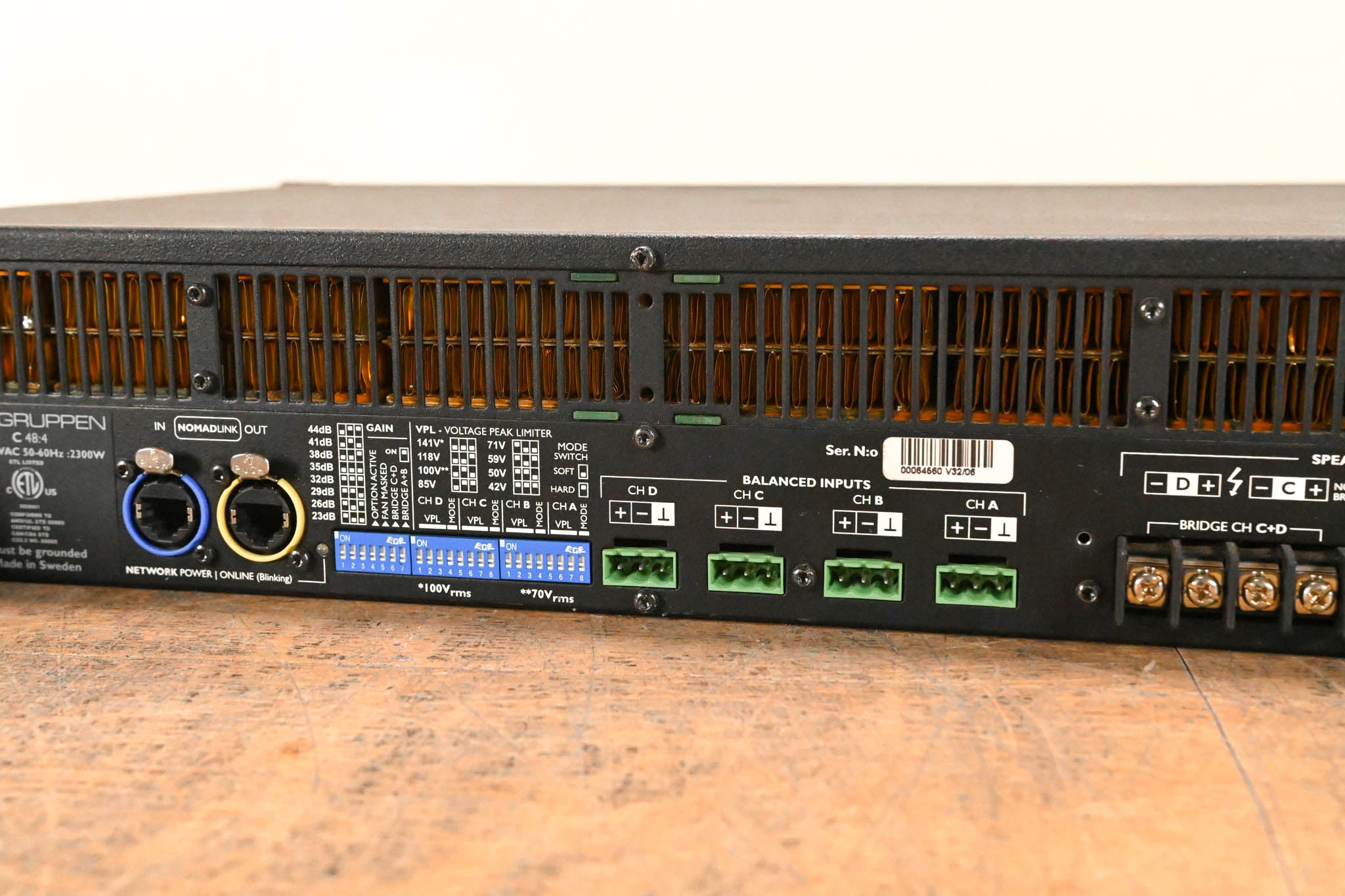 Lab Gruppen C 48:4 4800W 4-Channel Power Amplifier