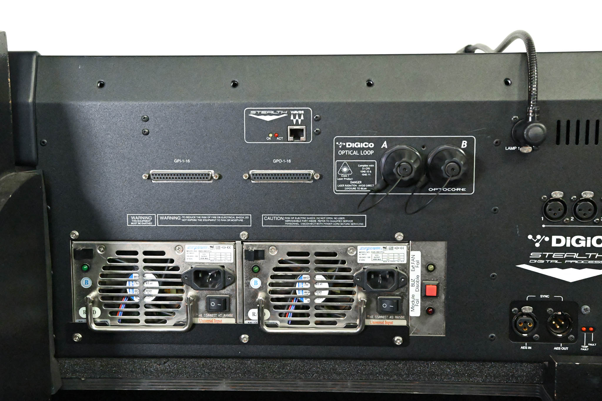 DiGiCo SD10 Digital Mixing Console w/ Waves Card, ST Optical & Road Case