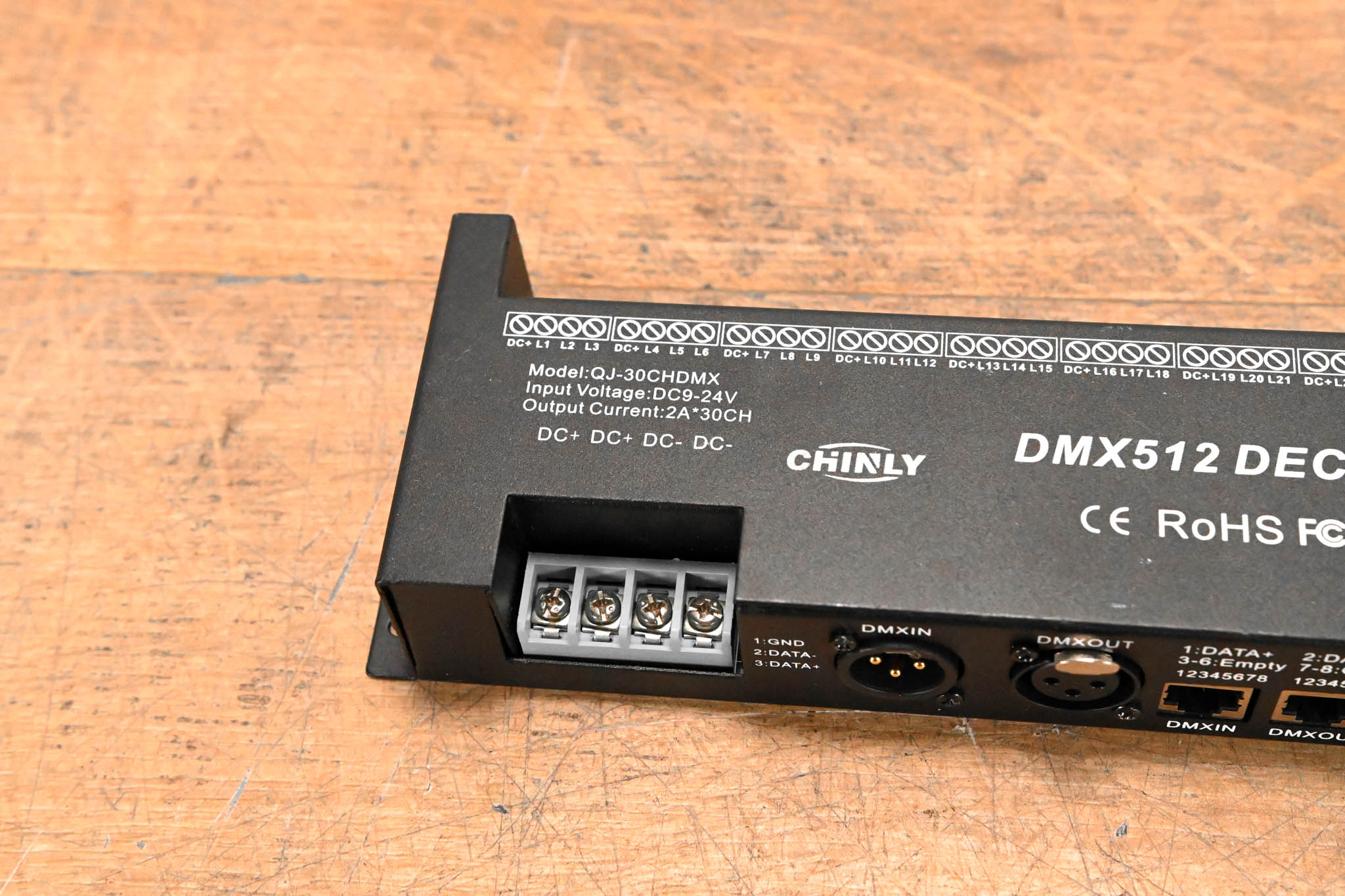 Chinly QJ-30CHDMX 30-Channel DMX512 Decoder