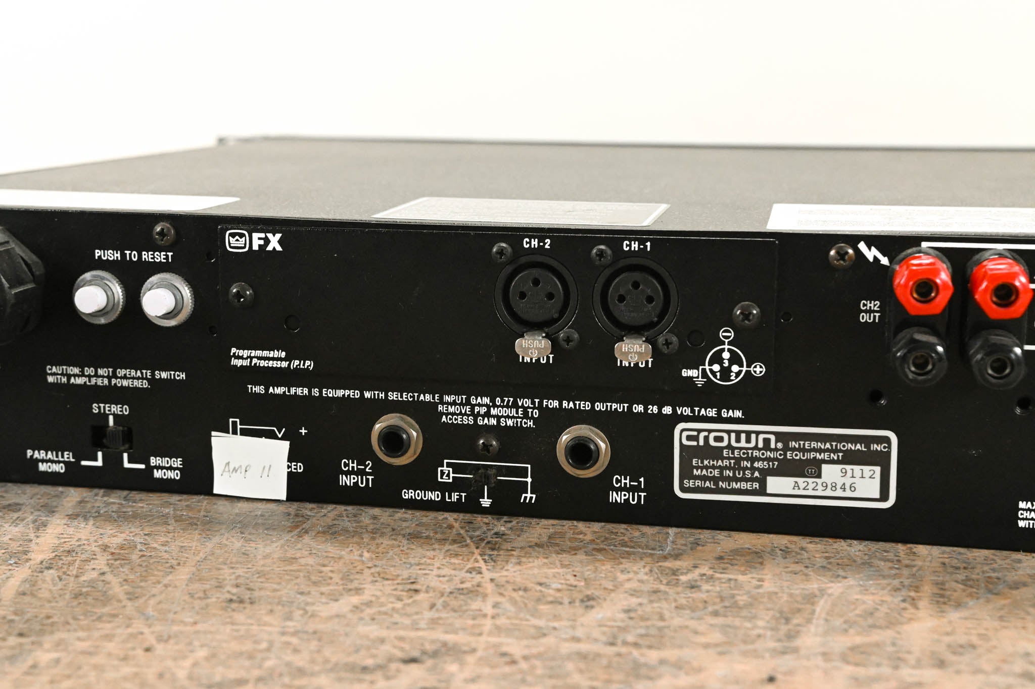 Crown Macro-Tech 2400 2-Channel Power Amplifier