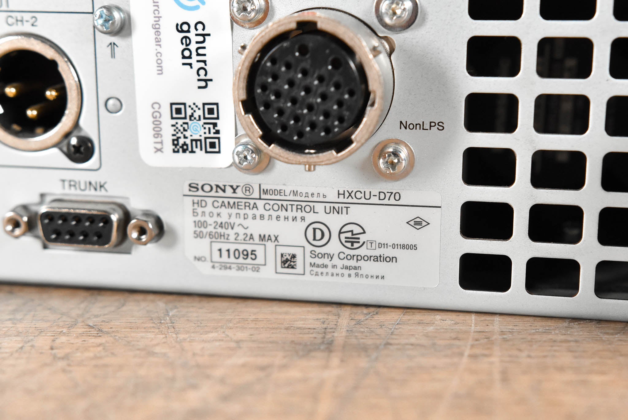 Sony HXCU-D70 Camera Control Unit for HXC-D70 HD/SD Camera CG006TX