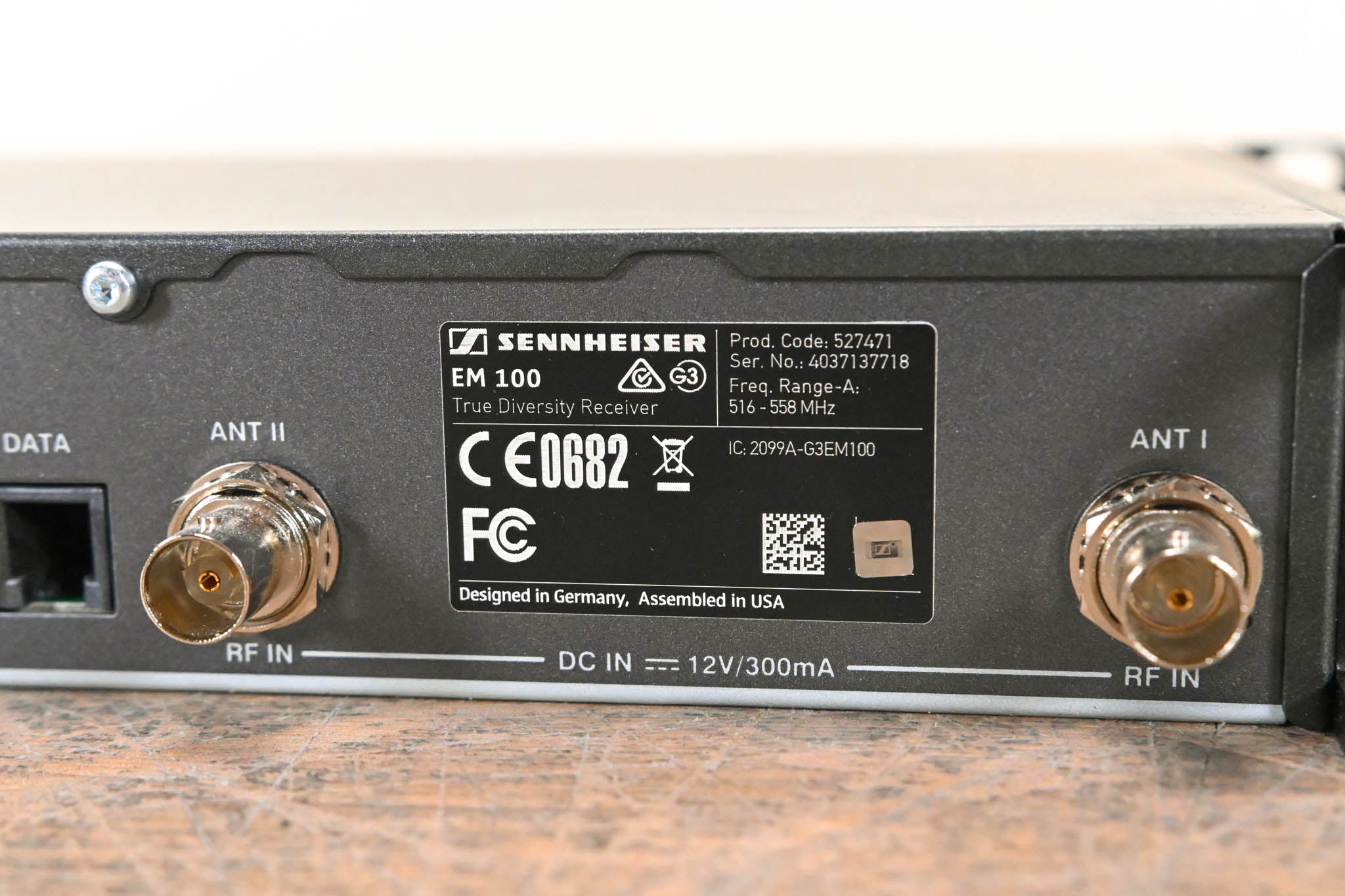 Sennheiser EM 100 G3 Wireless Receiver - 516-558 MHz (NO POWER SUPPLY)