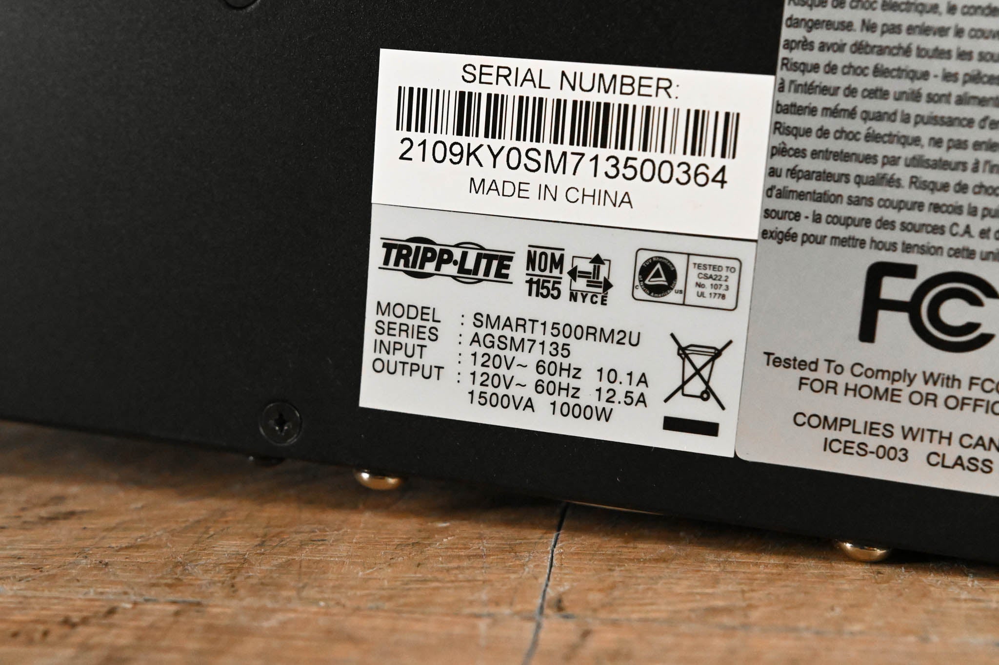 Tripp Lite Smart1500RM2U Smart Pro UPS (NO BATTERIES)