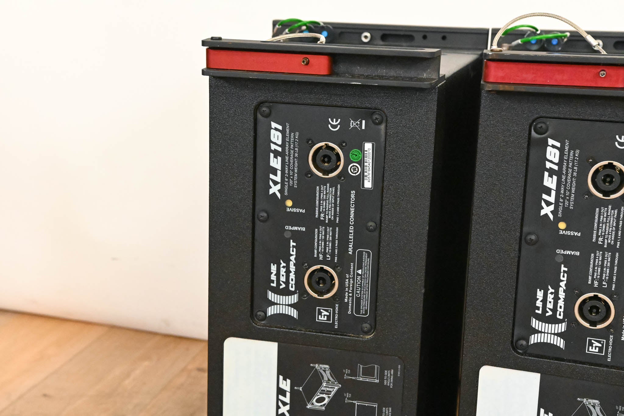 Electro-Voice (EV) XLE181 8" 2-Way Passive Line Array Speaker (PAIR)