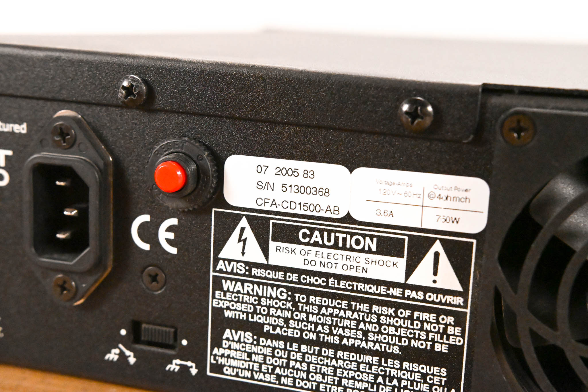 Crest Audio CD-1500 2-Channel Power Amplifier