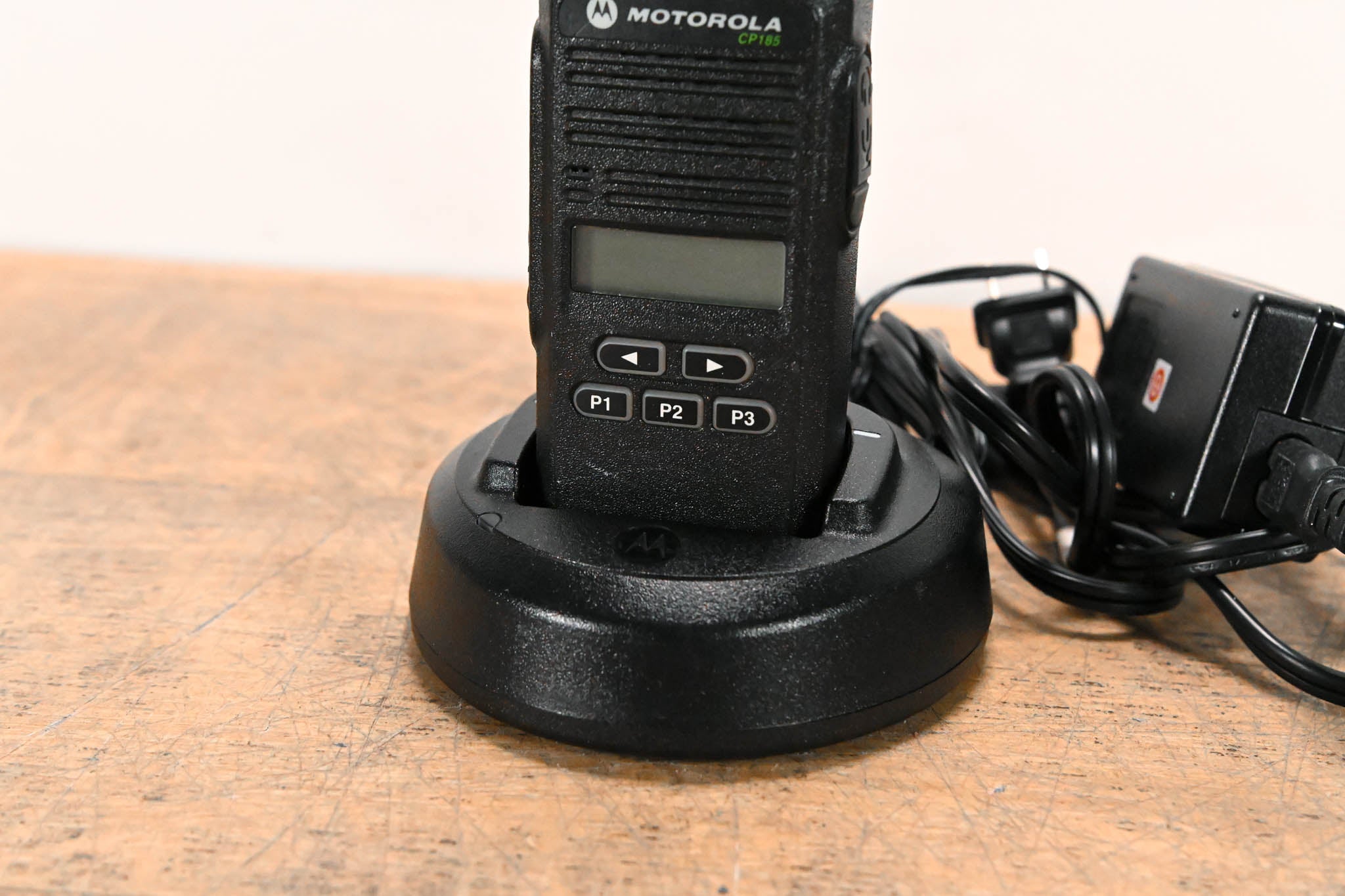 Motorola CP185 Portable Two-Way Radio with PMLN5228A Charger