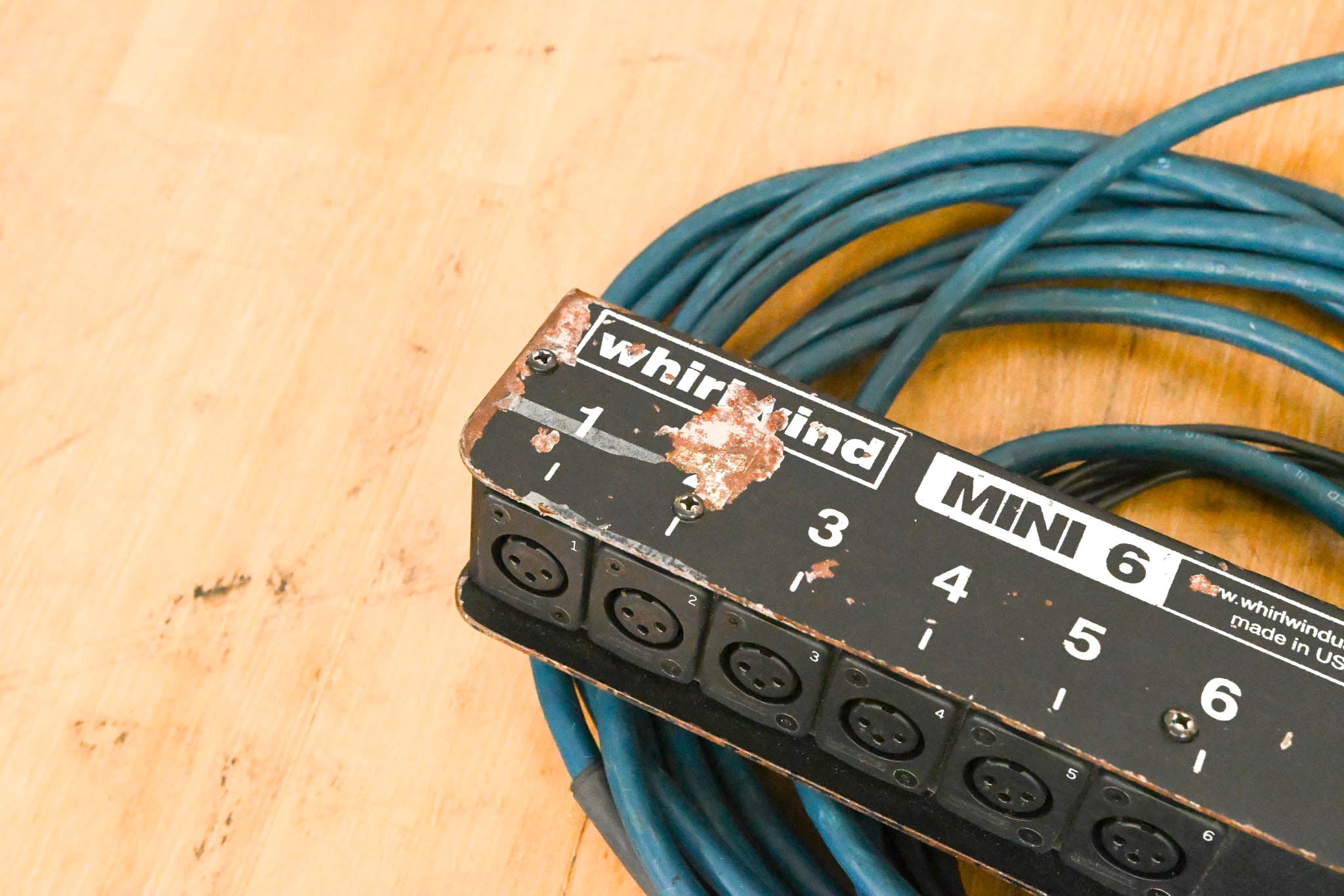 Whirlwind MS-6-M-NR-025 Mini 6 6-Channel Low-Profile Drop Snake - 25 ft