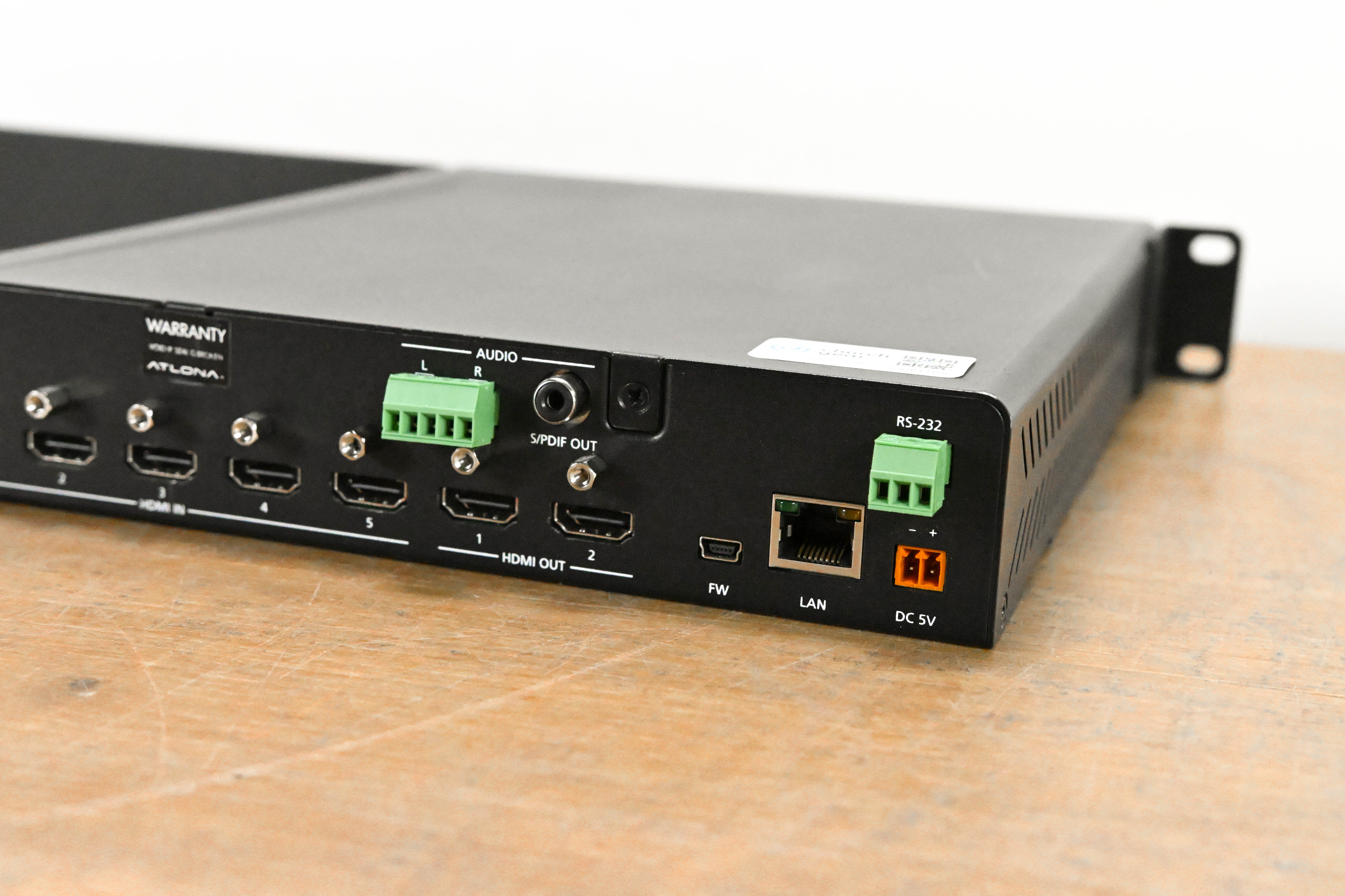 Atlona AT-UHD-SW-52 5x2 HDMI Switcher with Control (NO POWER SUPPLY)