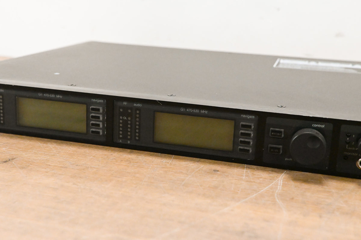 Shure UR4D+ Dual-Channel Wireless Receiver - G1 Band: 470-530 MHz