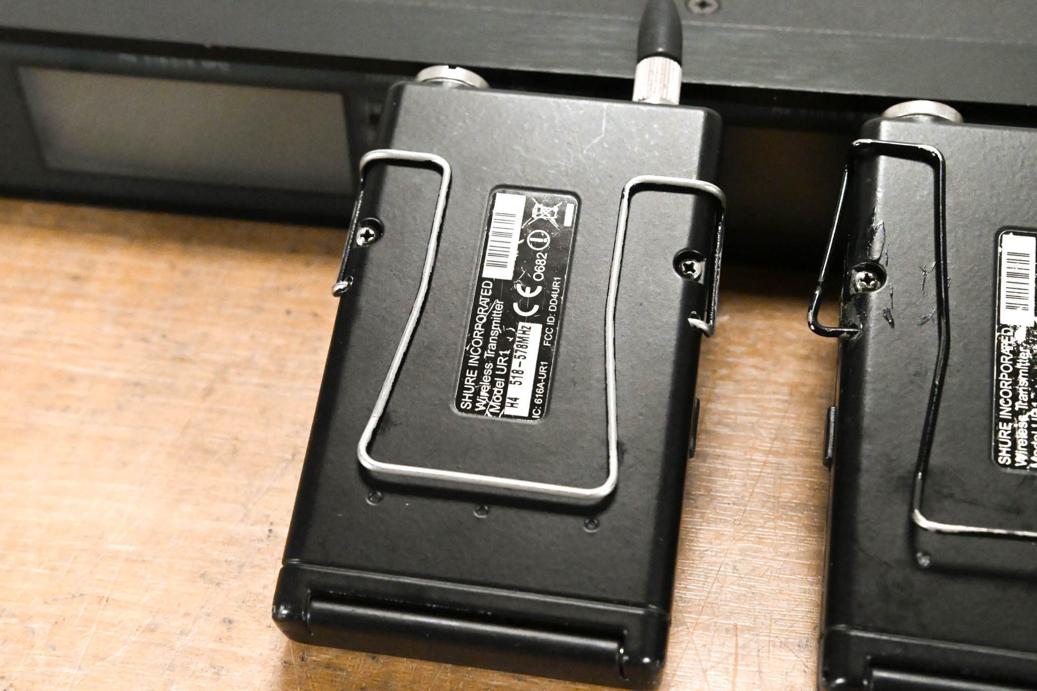 Shure UR4D Wireless Receiver w/ two UR1 Bodypack Transmitters - H4 Band