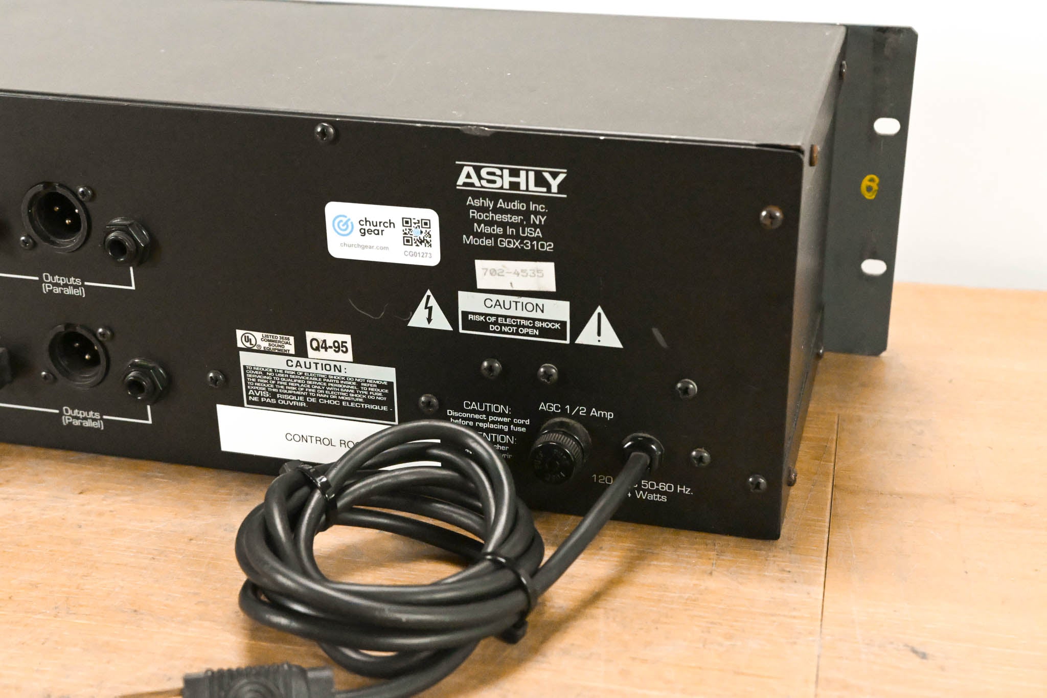 Ashly GQX-3102 2-Channel 31-Band Graphic Equalizer