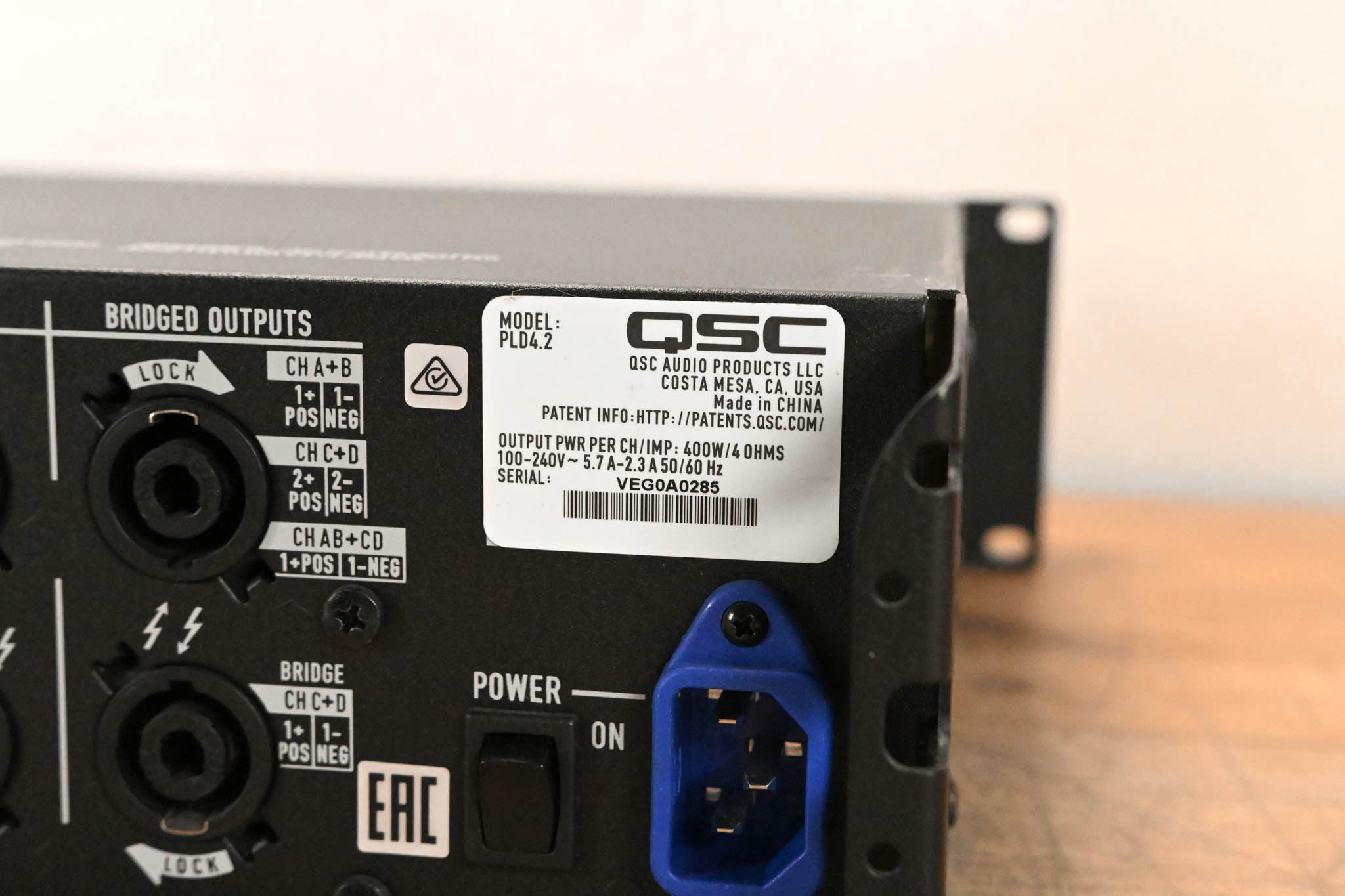 QSC PLD4.2 Four-Channel Power Amplifier with DSP CG01SUY